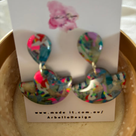 Multicoloured Clay Dangles