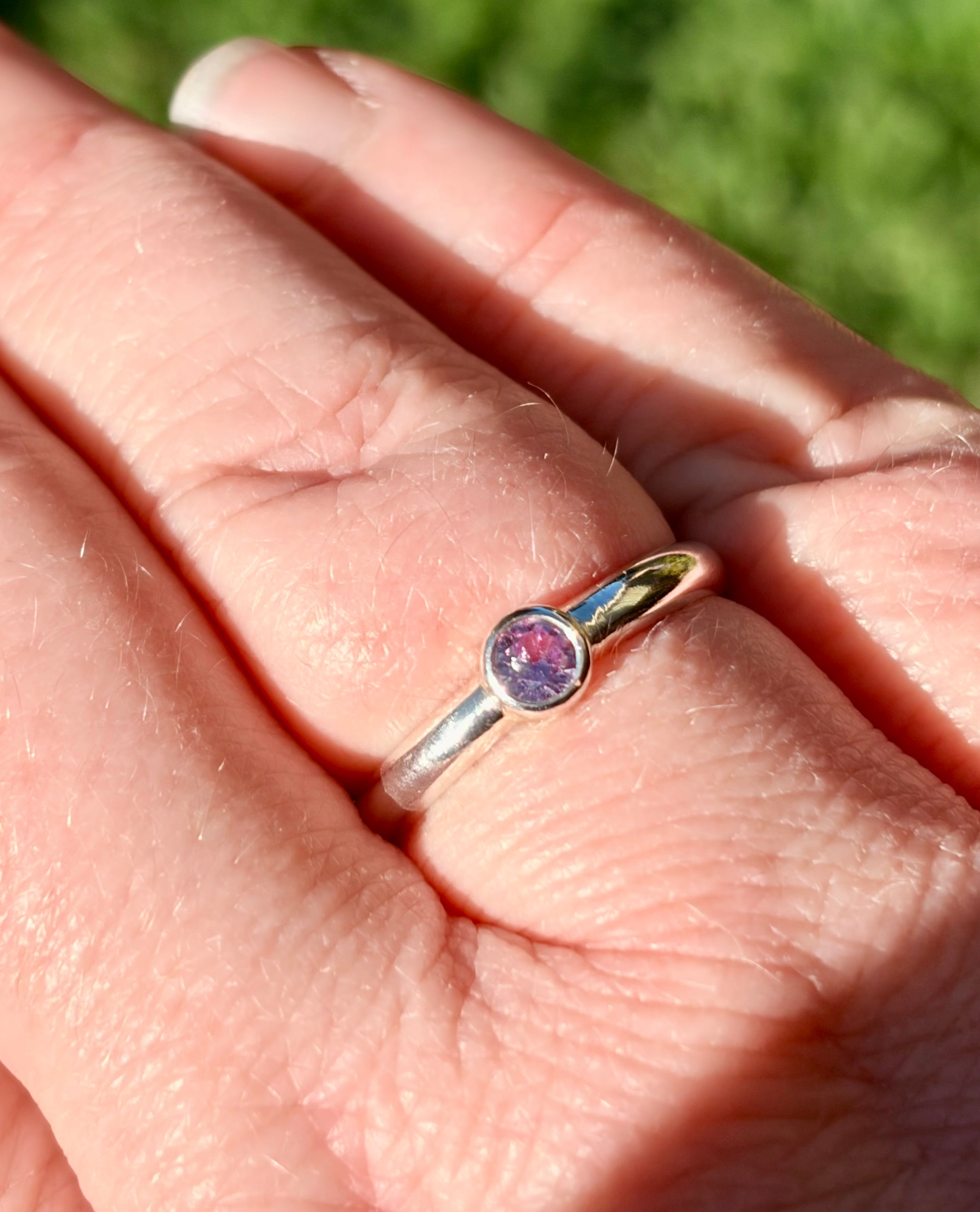 Amazing Alexandrite Sterling Silver Ring