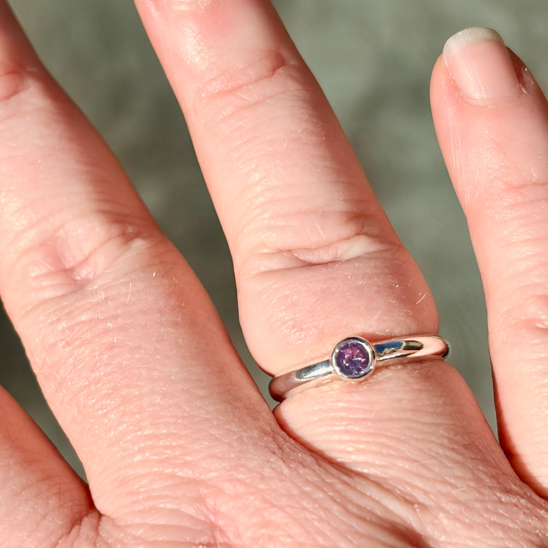 Amazing Alexandrite Sterling Silver Ring