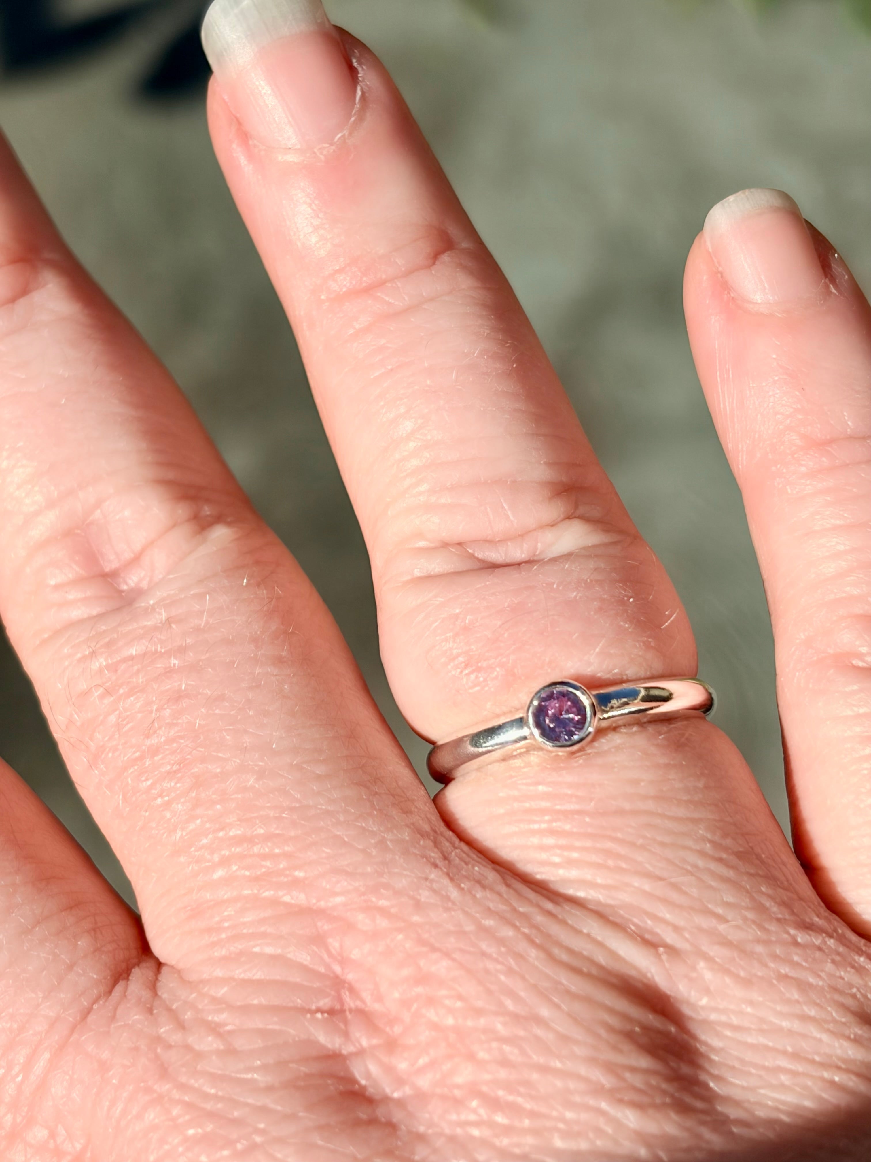 Amazing Alexandrite Sterling Silver Ring