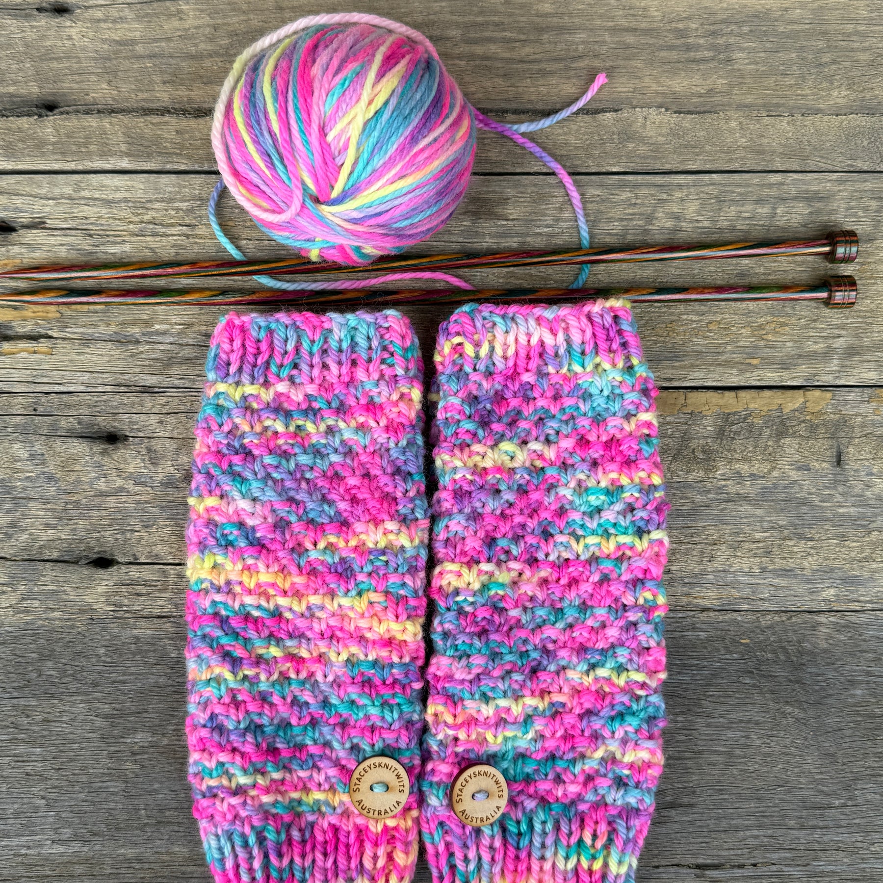 Custom Order - Katie - Rainbow Handwarmers