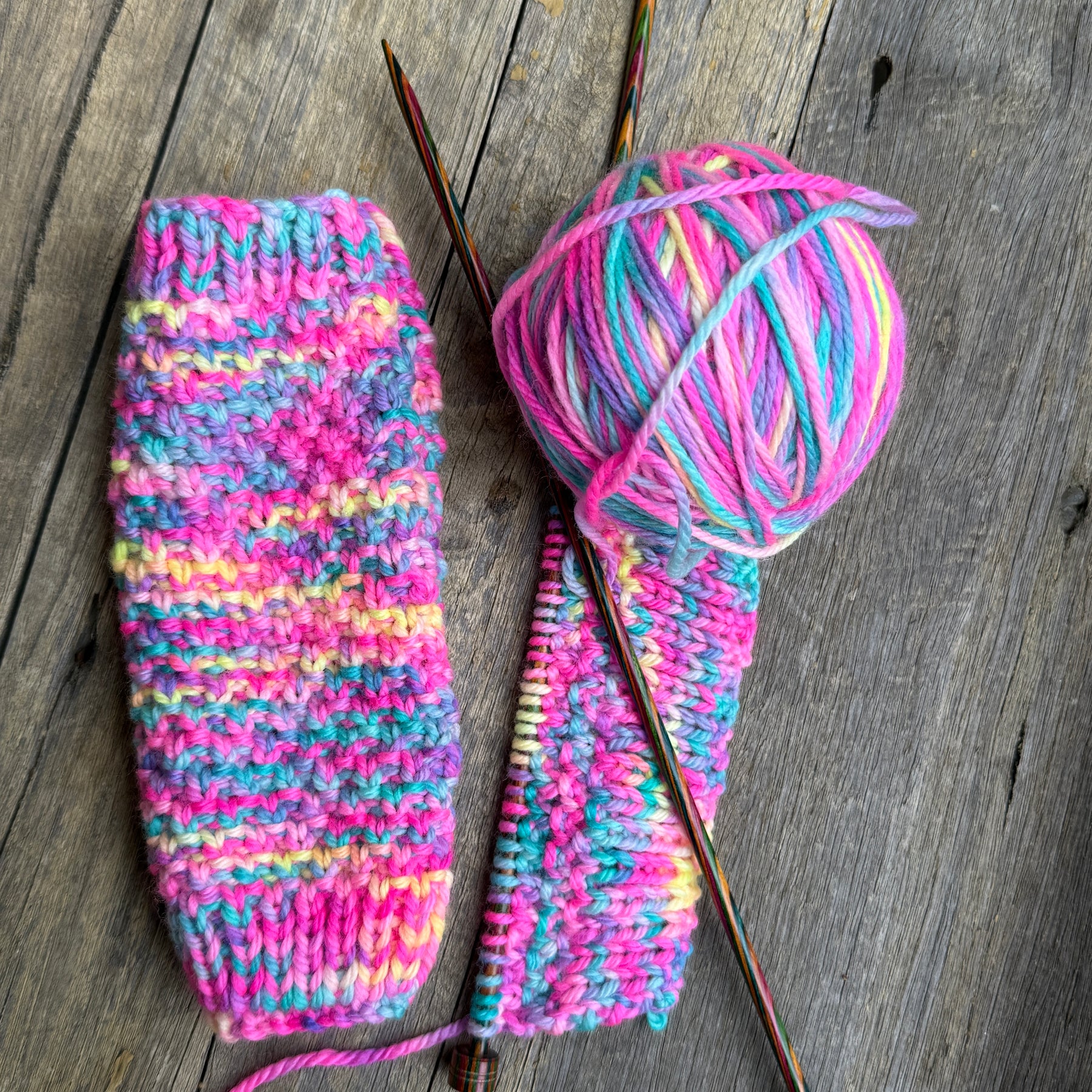 Custom Order - Katie - Rainbow Handwarmers