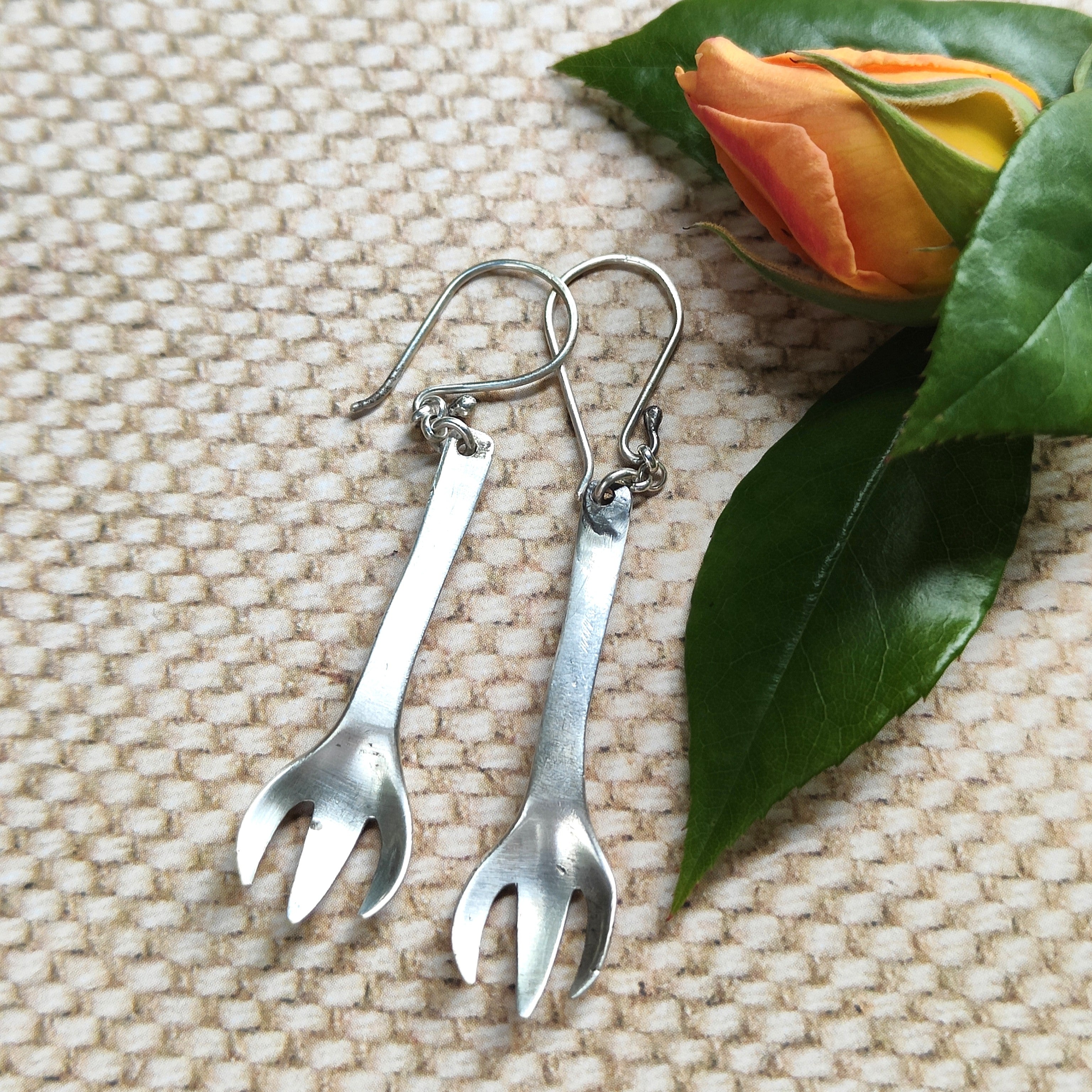 Sterling Silver Sugar Tong Earrings – Vintage Charm Reimagined