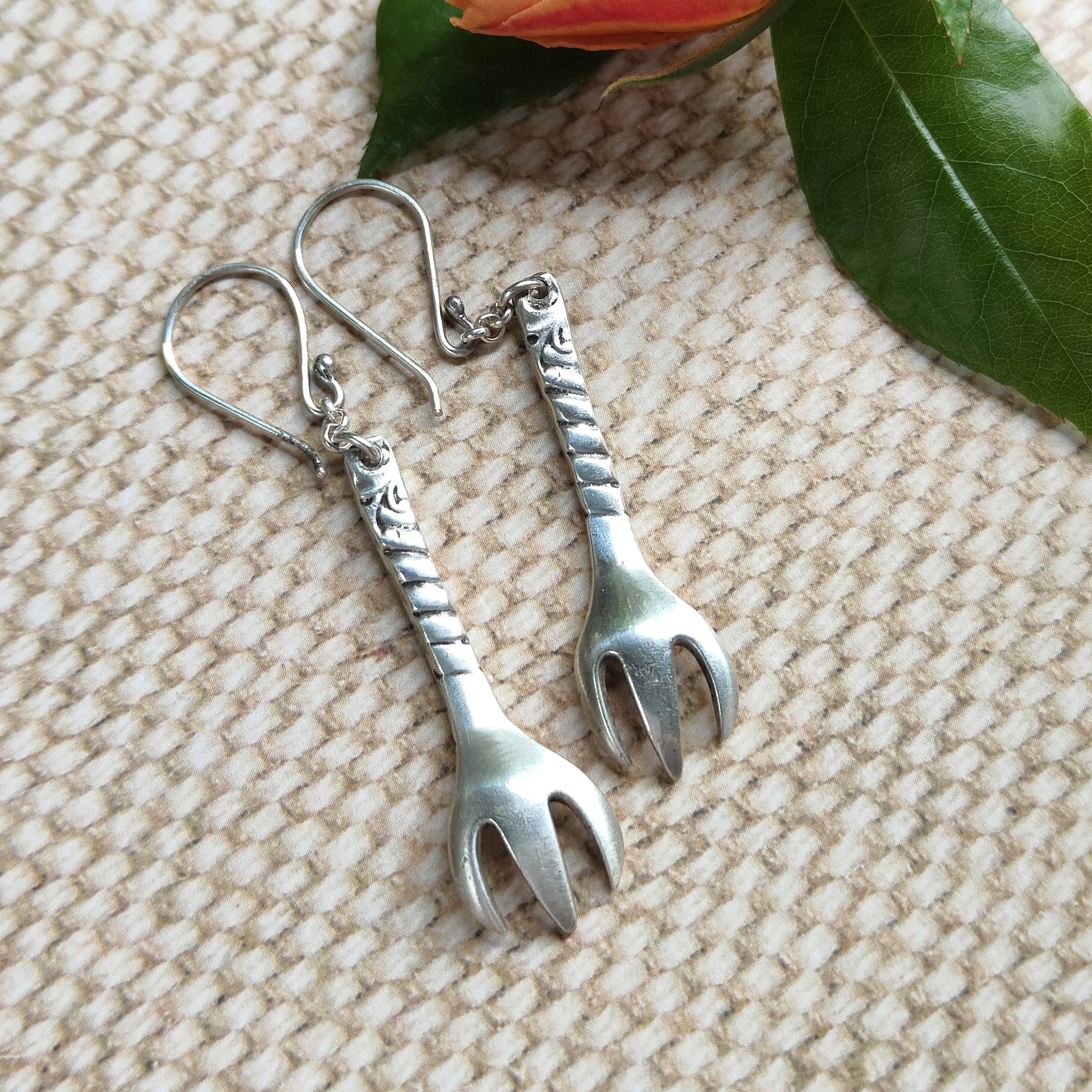 Sterling Silver Sugar Tong Earrings – Vintage Charm Reimagined