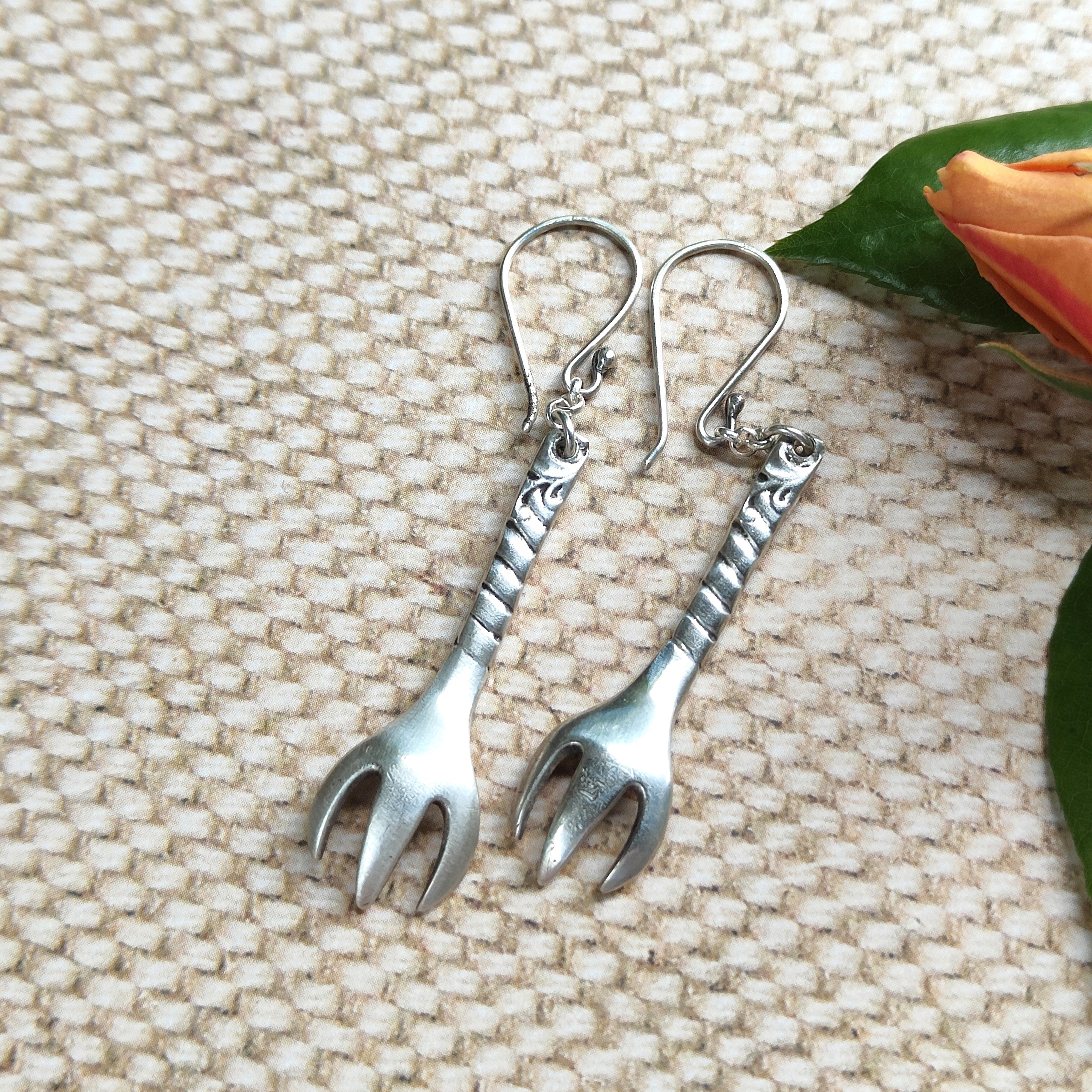 Sterling Silver Sugar Tong Earrings – Vintage Charm Reimagined