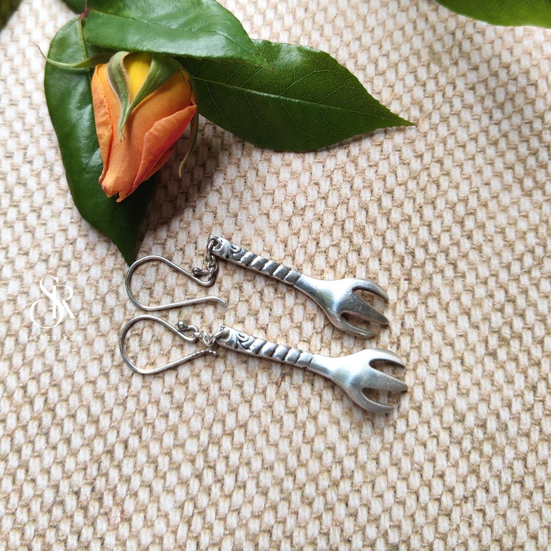 Sterling Silver Sugar Tong Earrings – Vintage Charm Reimagined