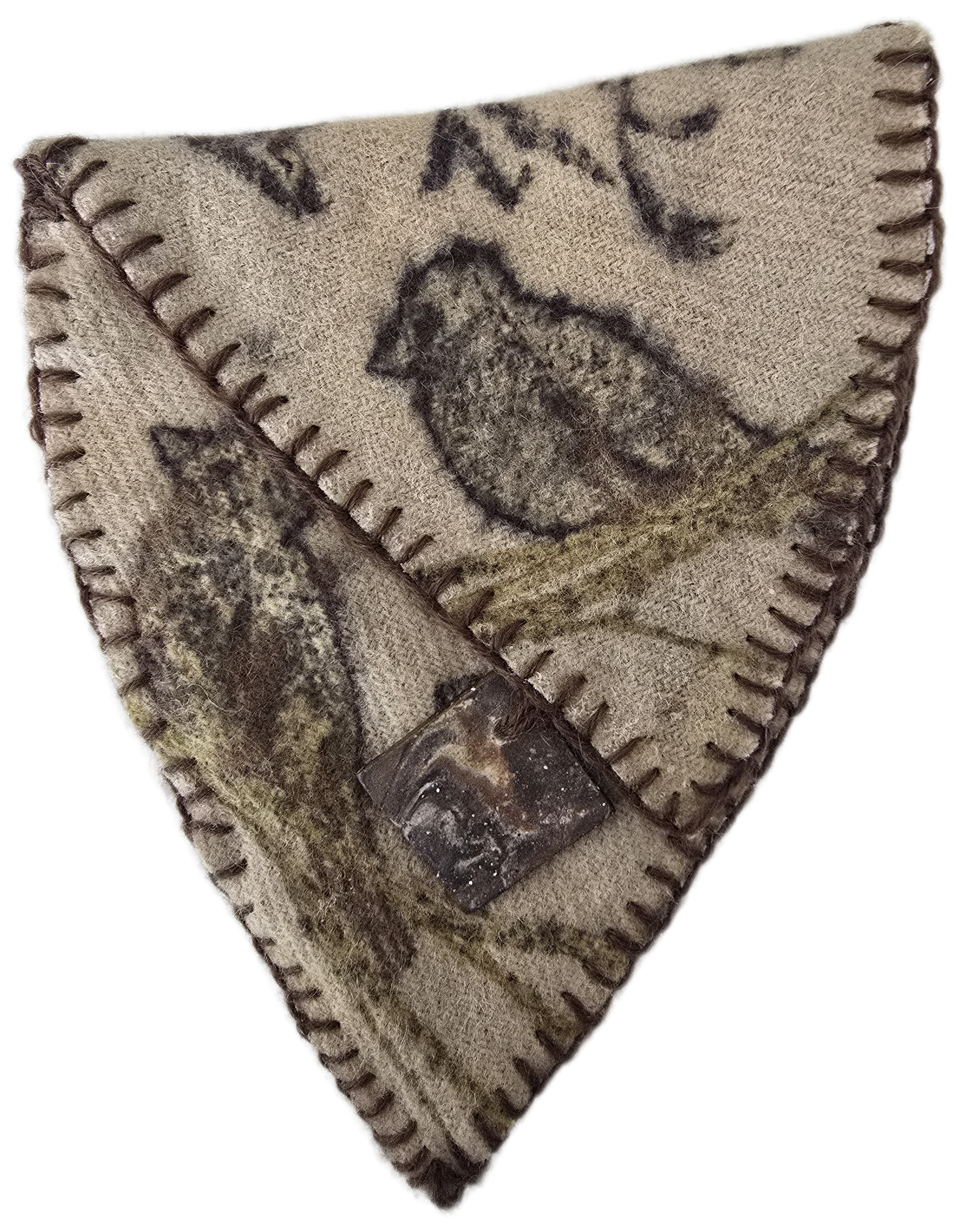 Eco Printed Wool Pouch Wallet