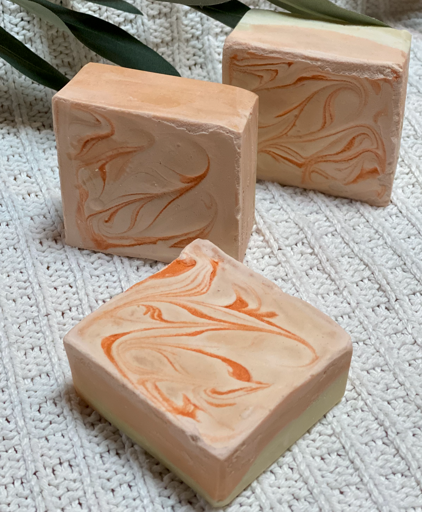 Orange chiffon artisan soap