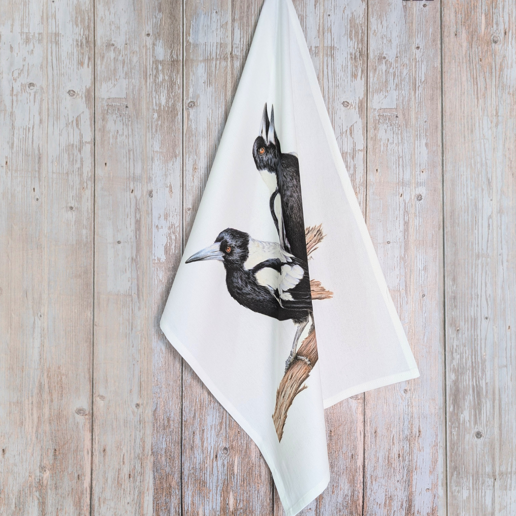 Magpies | Cotton Tea Towel