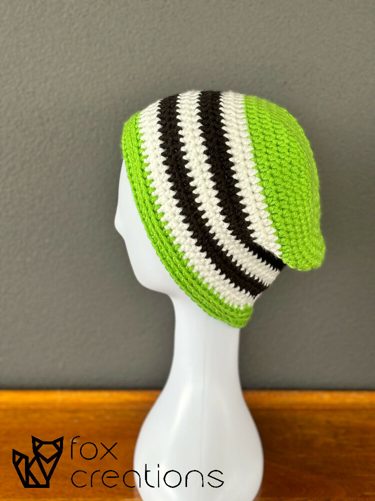 Beetle Stripe Beanie Crochet Pattern