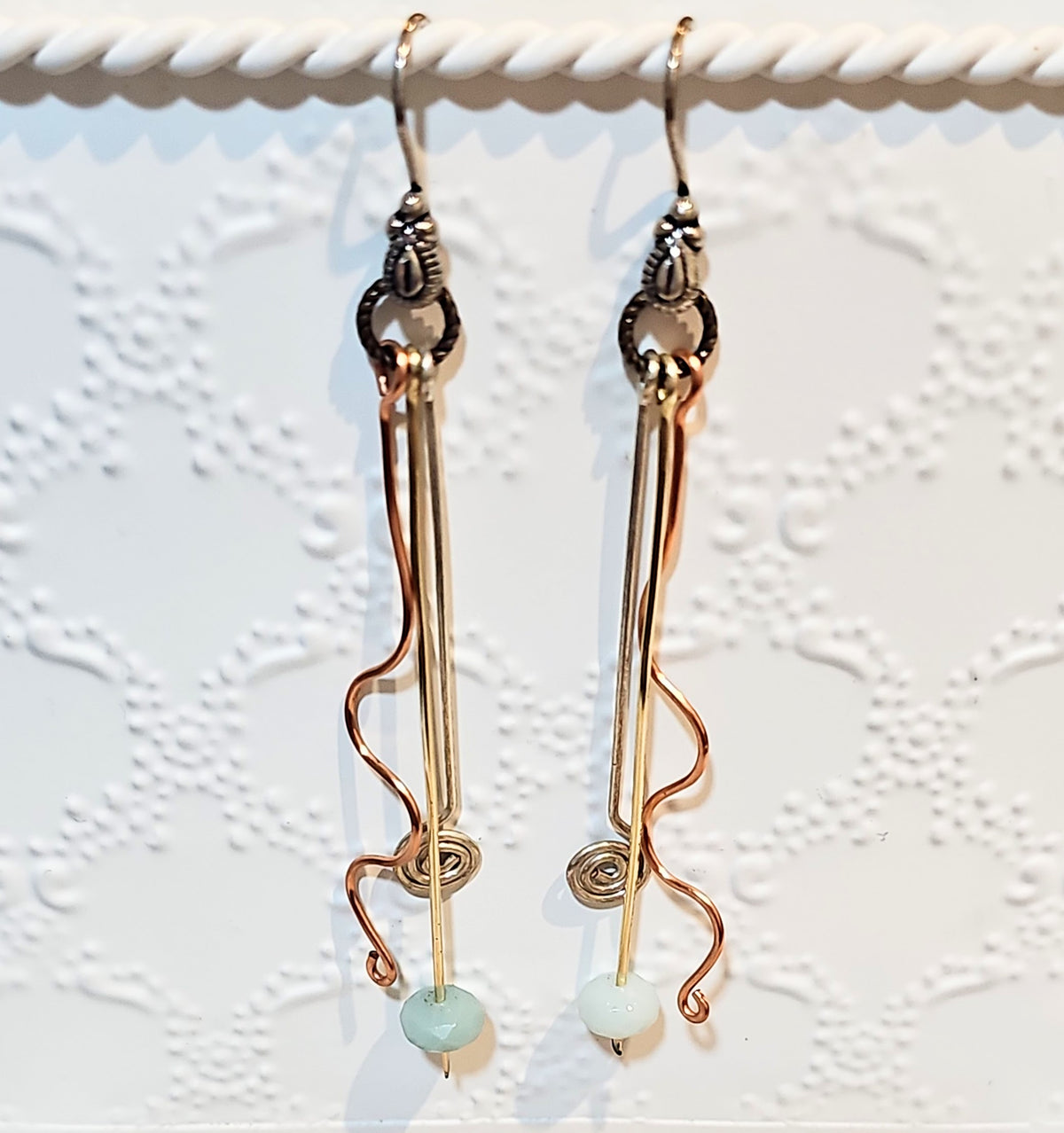 Hand Forged Wirework Earrings using various metals