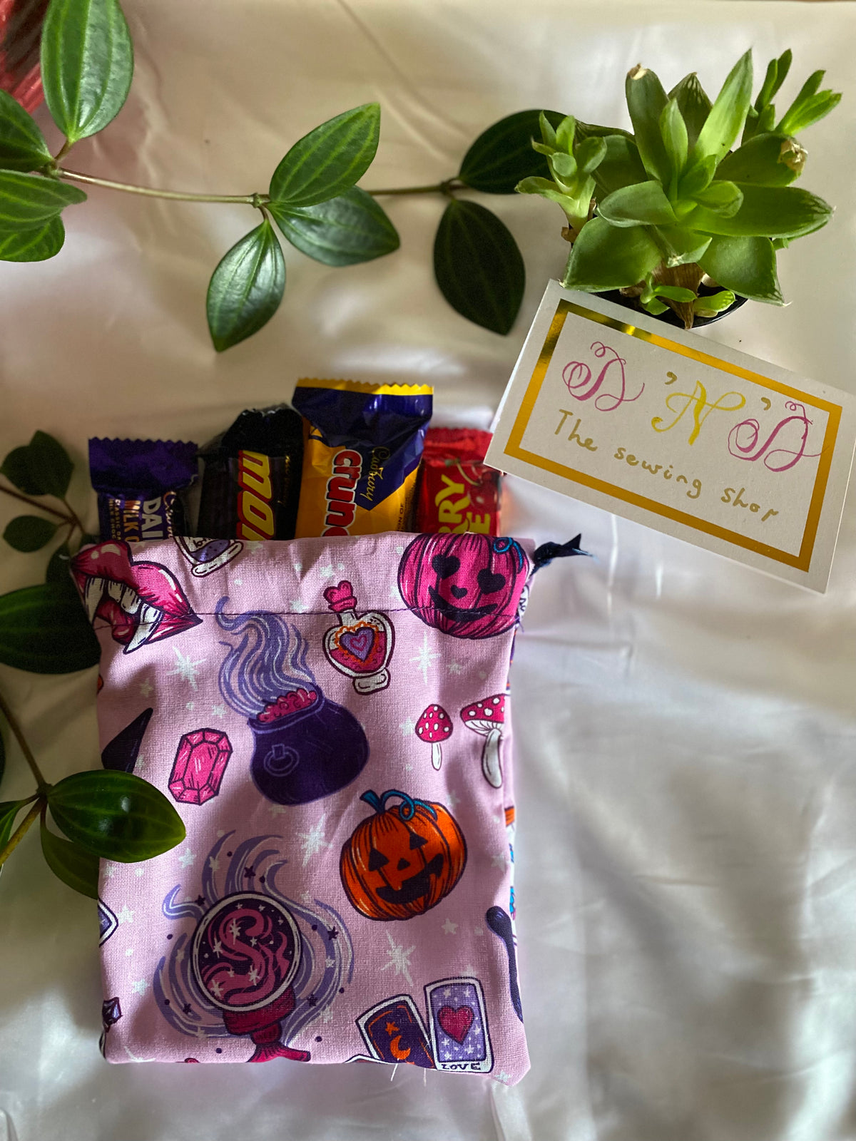 Halloween Goody Bags | Reusable Treat Bags for Kids (Drawstring Closure) | Set of 6