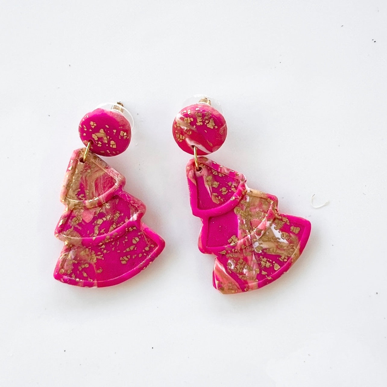 Earrings~Polymer Clay ~ Christmas Tree Dangles ~