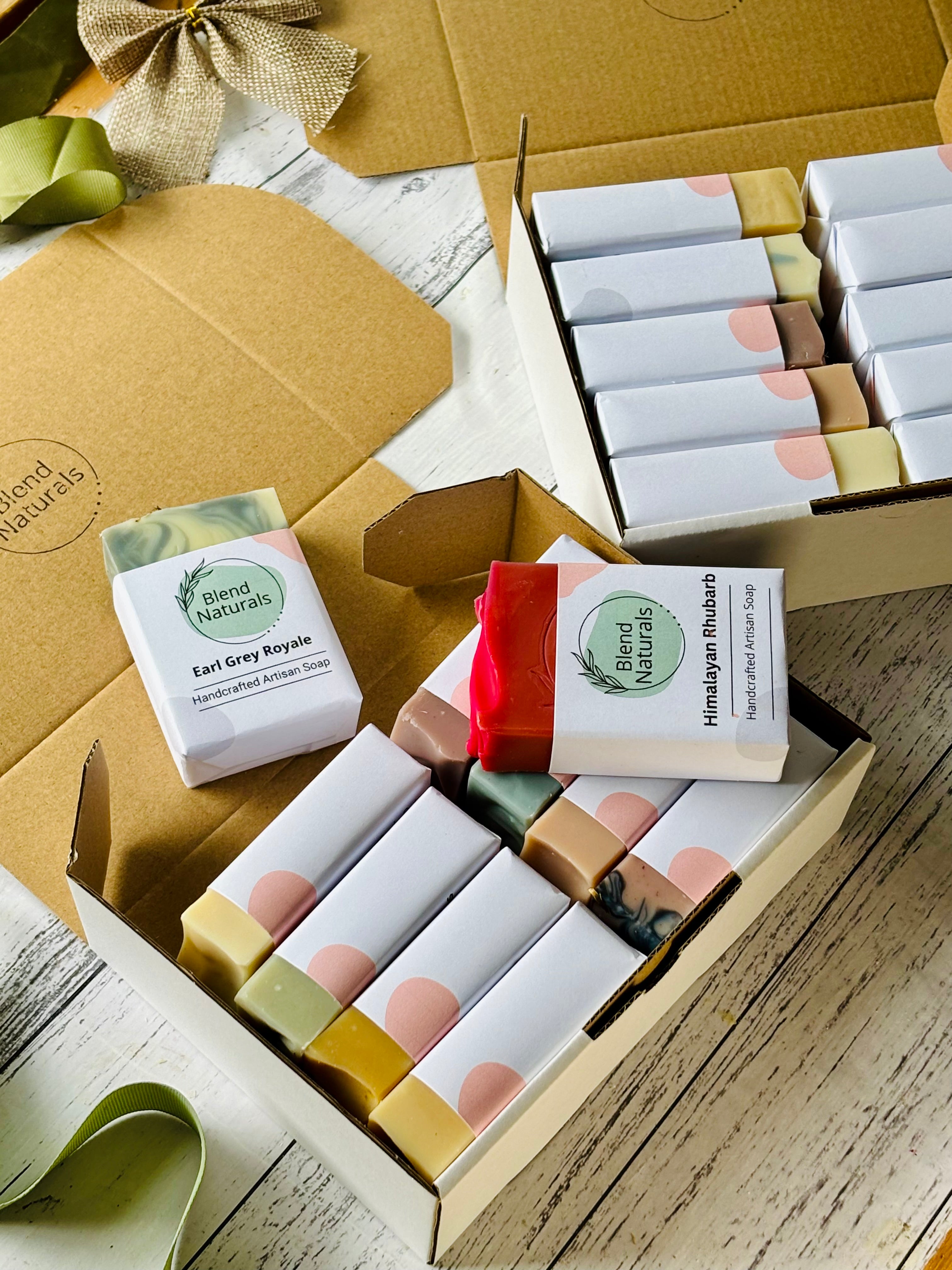 All-Natural Handcrafted Soap Gift Box | Box of 10 Soap Bars |