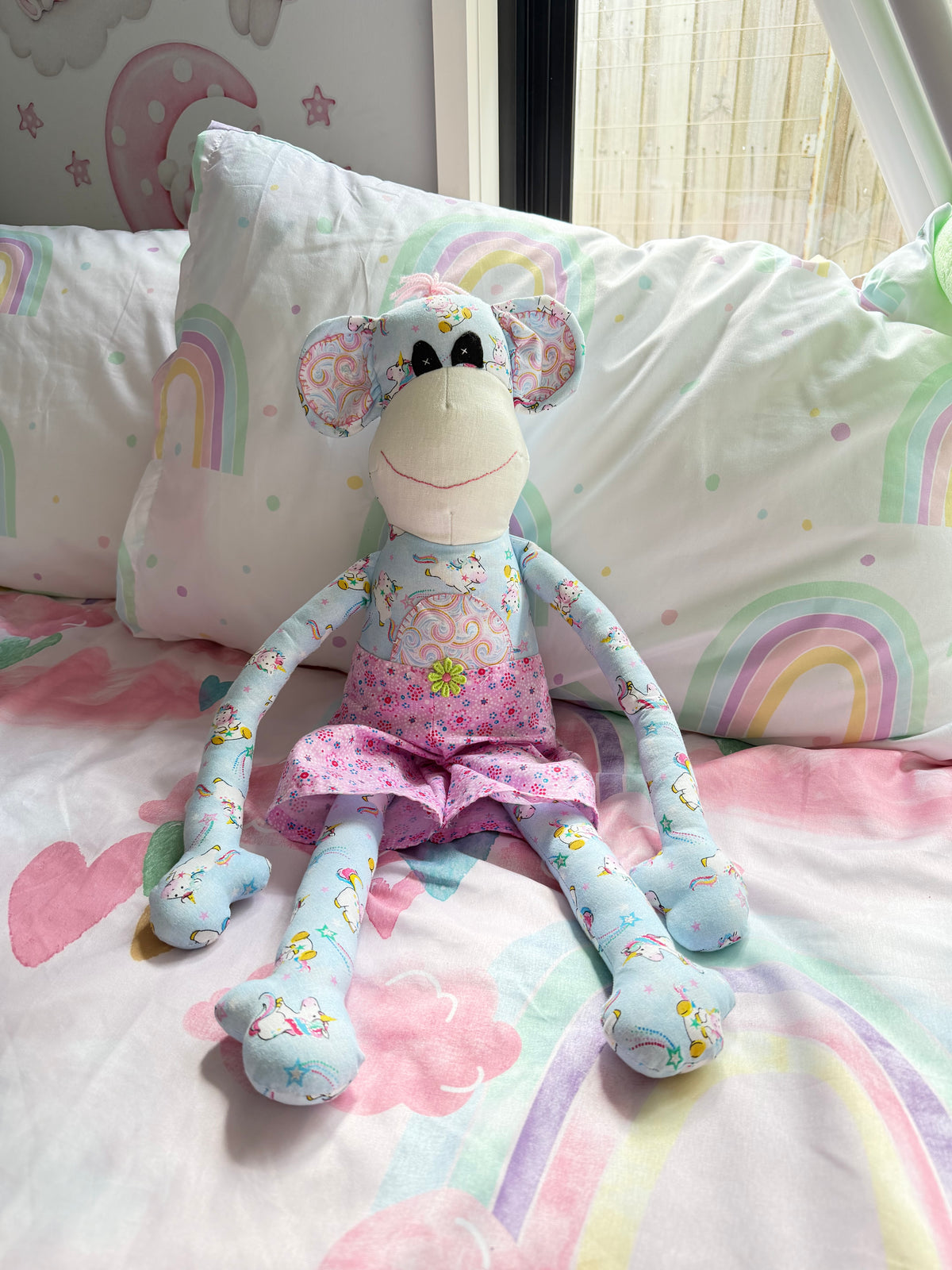 Snuggle Monkey soft toy for young girl