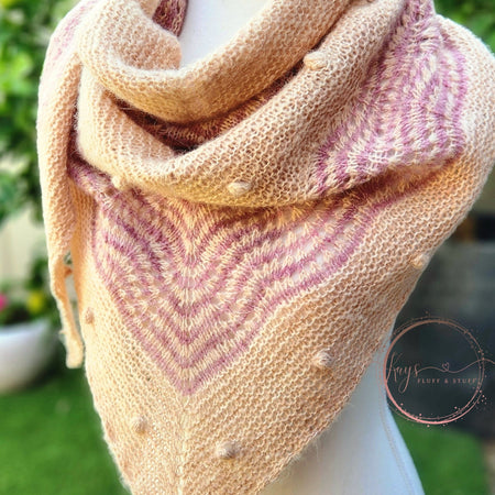 Handknit Alpaca Blend Shawl / Wrap