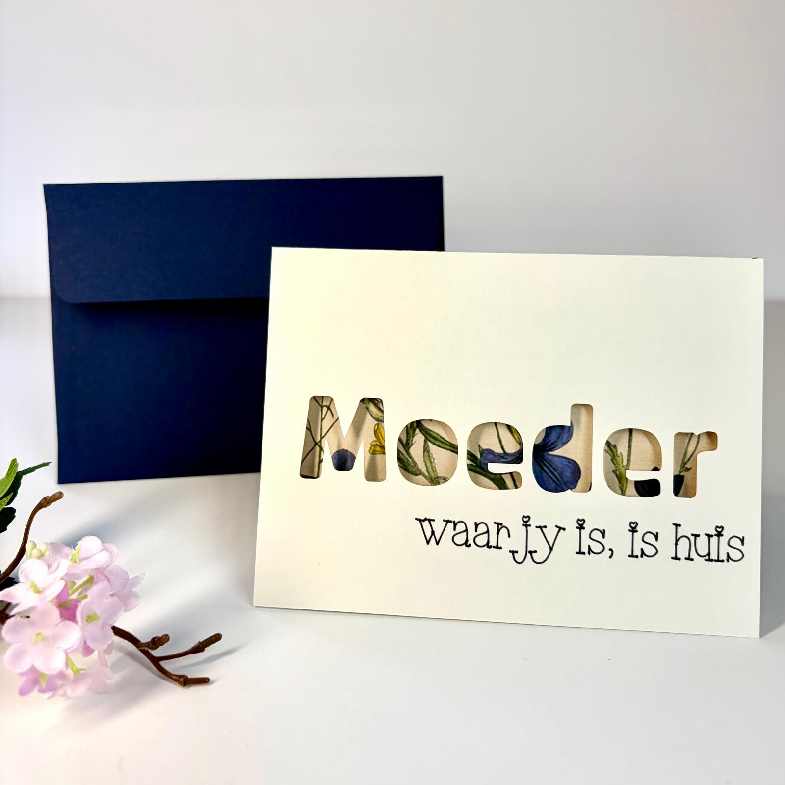 A6 Greeting Card & Envelope | Afrikaans | Moeder