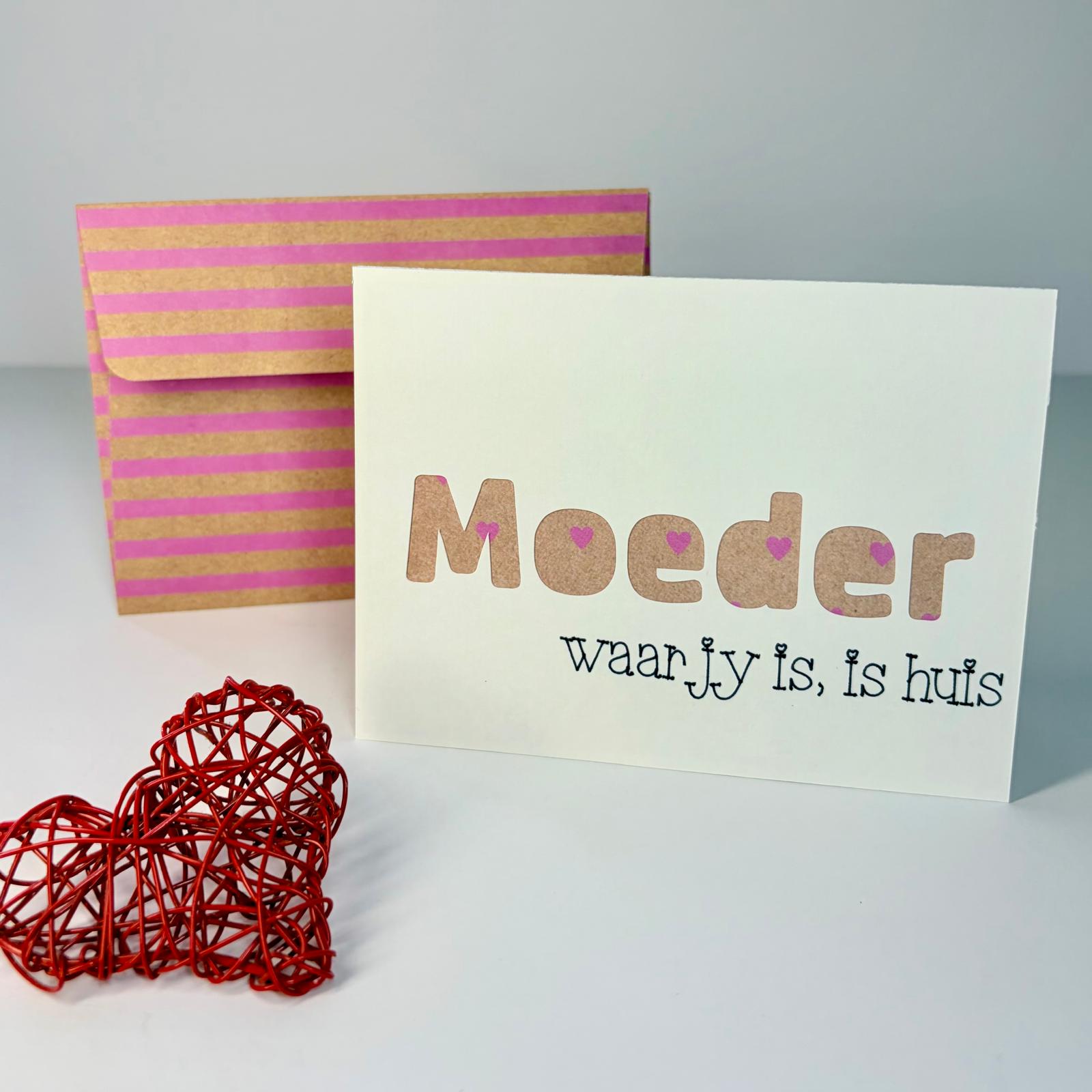 A6 Greeting Card & Envelope | Afrikaans | Moeder