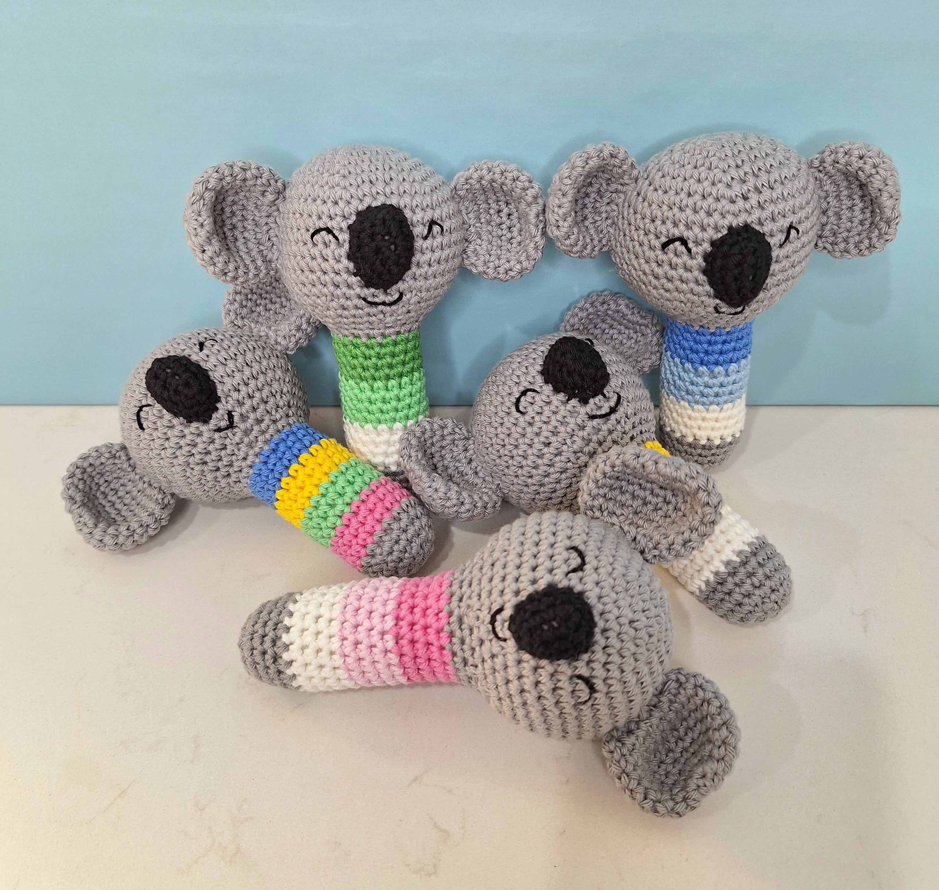 Cute Crocheted Koala baby Rattle