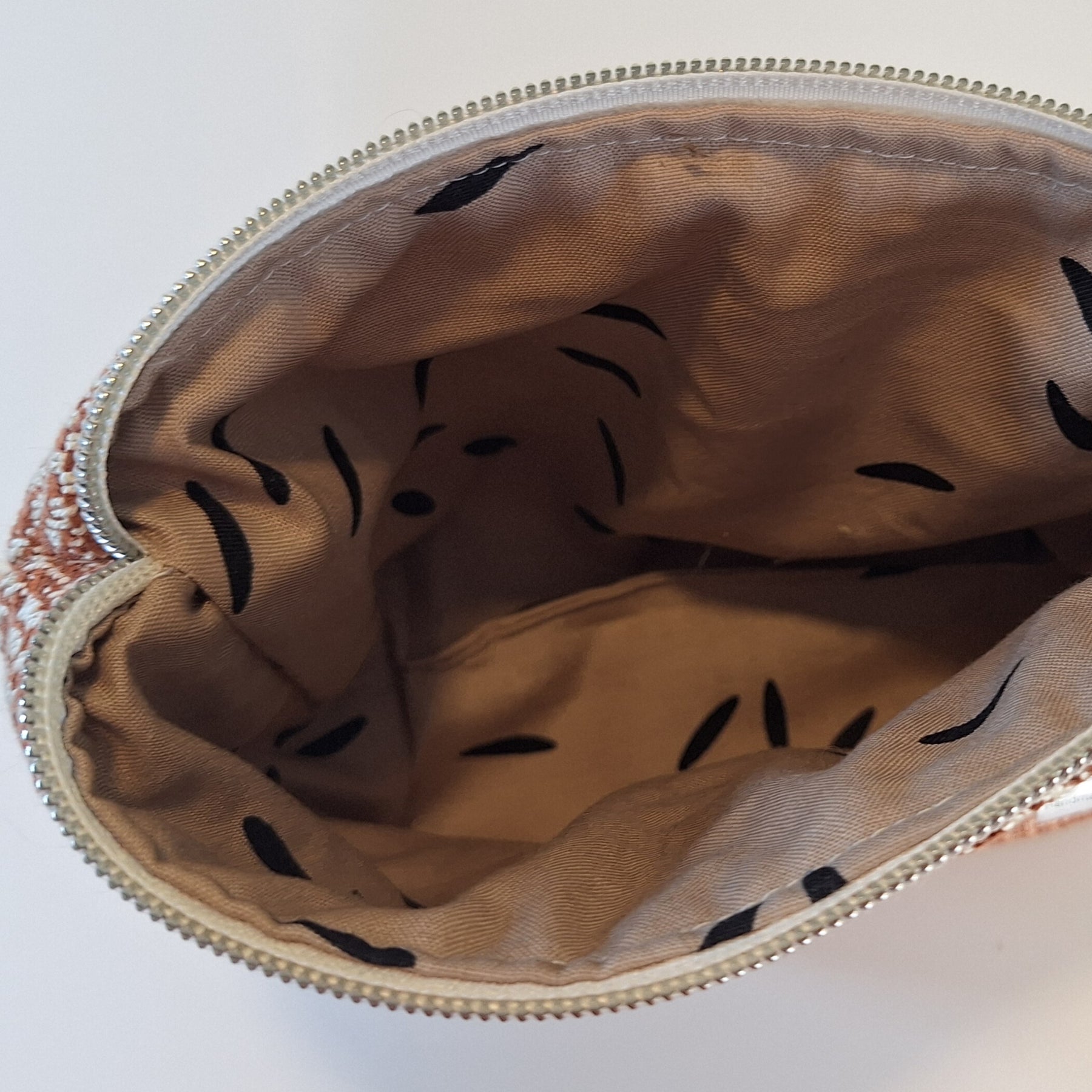 Diamond Upcycled Zipper Pouch: was $40