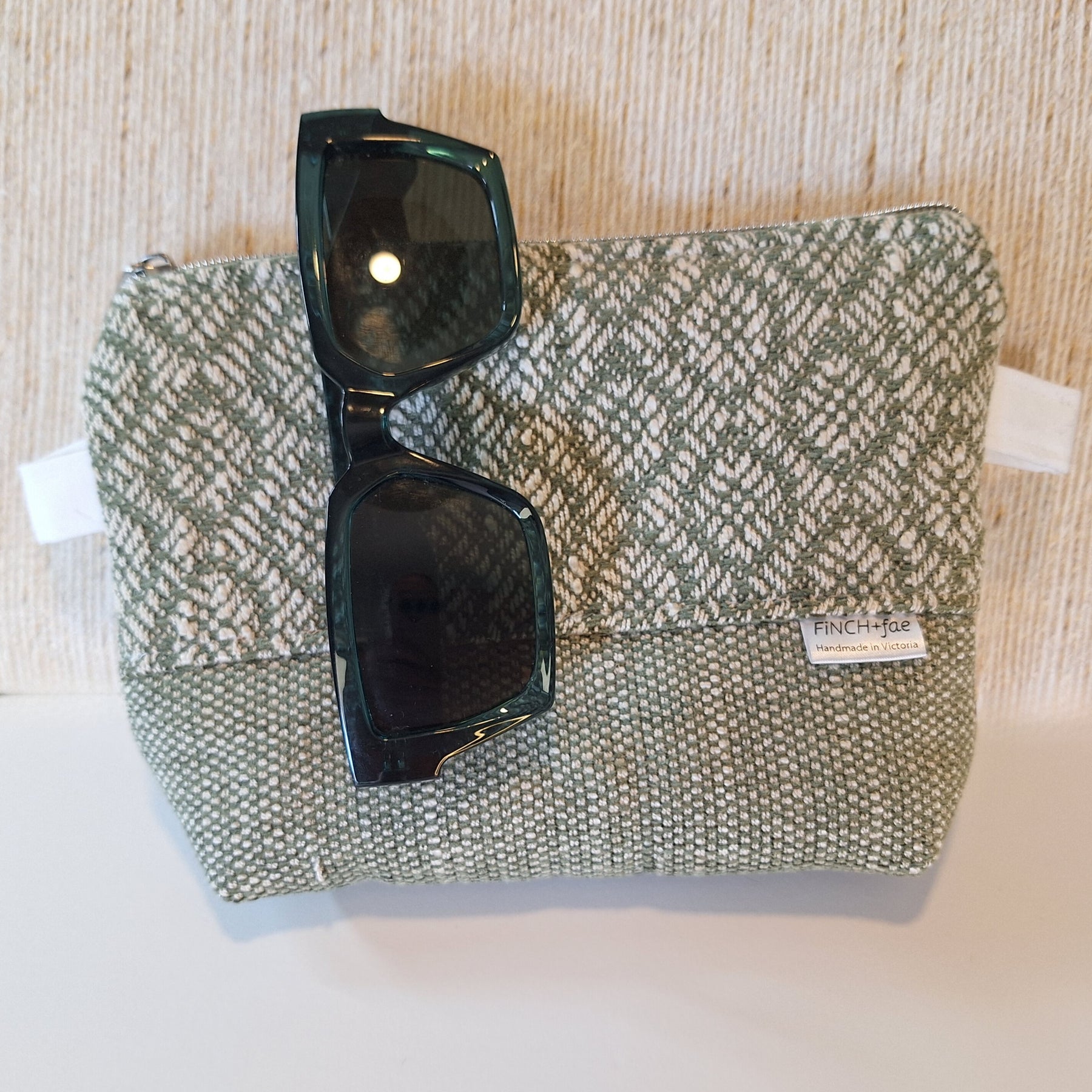 Diamond Upcycled Zipper Pouch: was $40