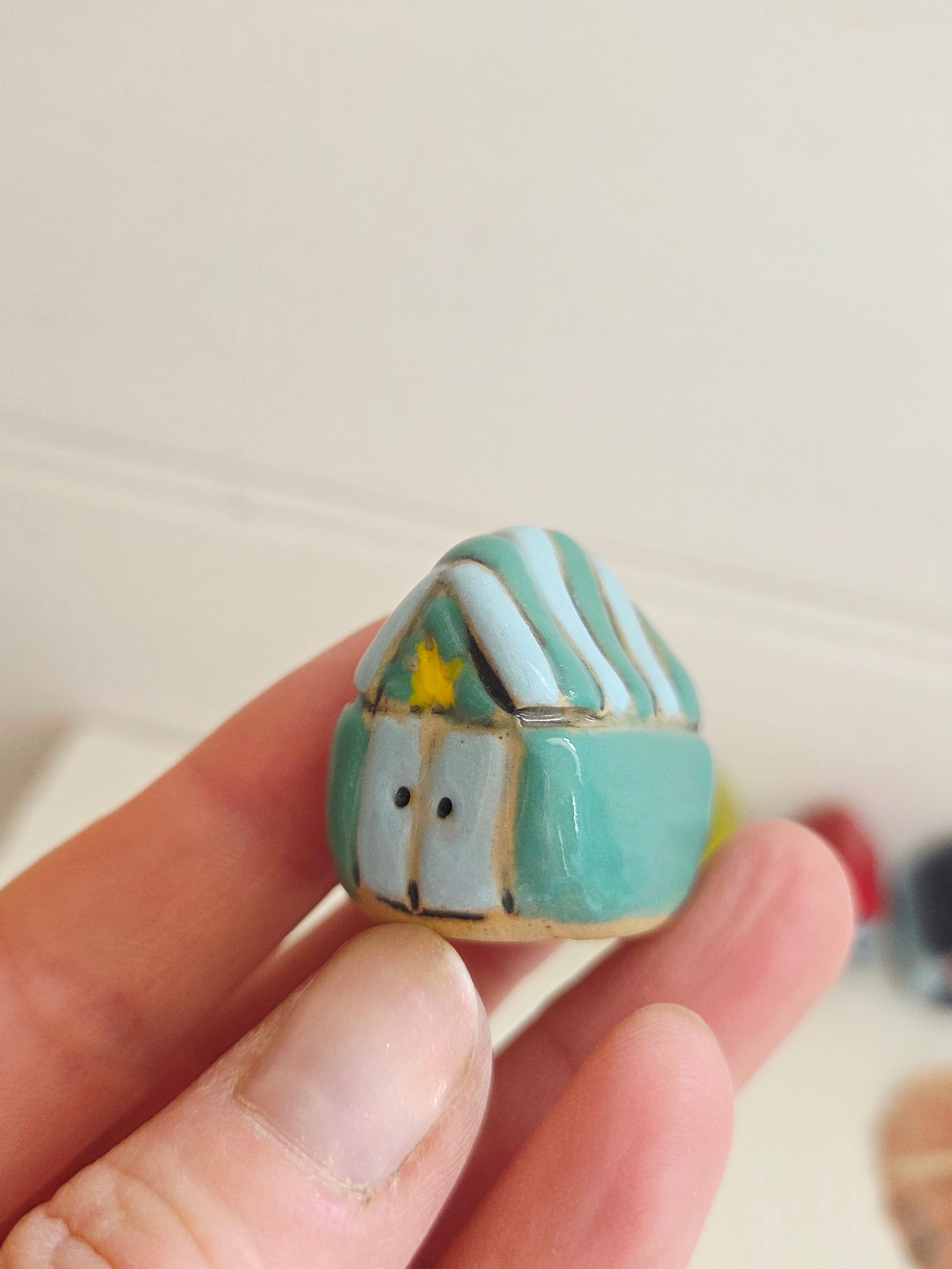 Set of 5 Tiny Ceramic Bathing Boxes