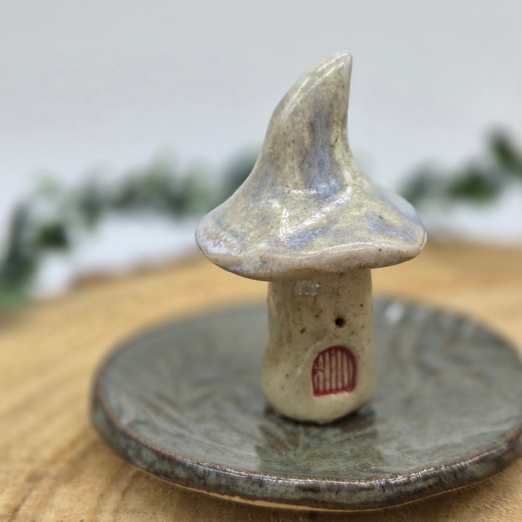 Toadstool Ring Dish Smoke and Moonlight