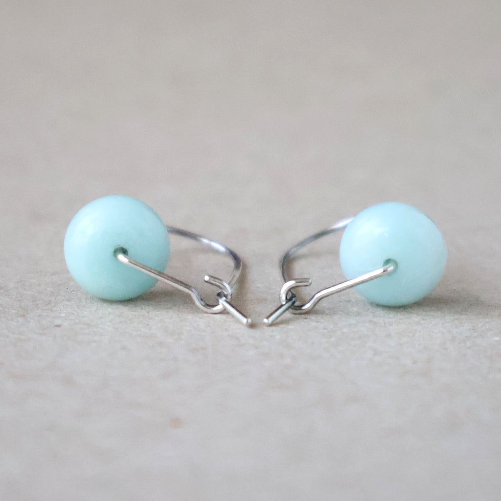 Amazonite Earrings - Handcrafted with Australian Made Sterling Silver