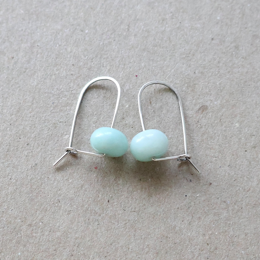 Amazonite Earrings - Handcrafted with Australian Made Sterling Silver