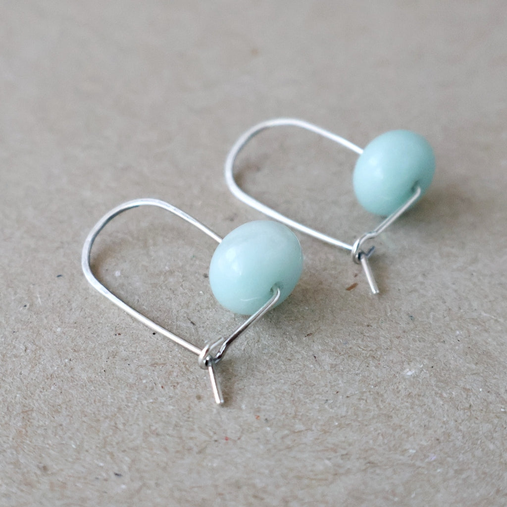 Amazonite Earrings - Handcrafted with Australian Made Sterling Silver