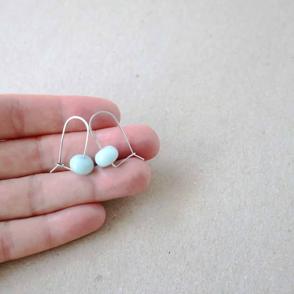 Amazonite Earrings - Handcrafted with Australian Made Sterling Silver