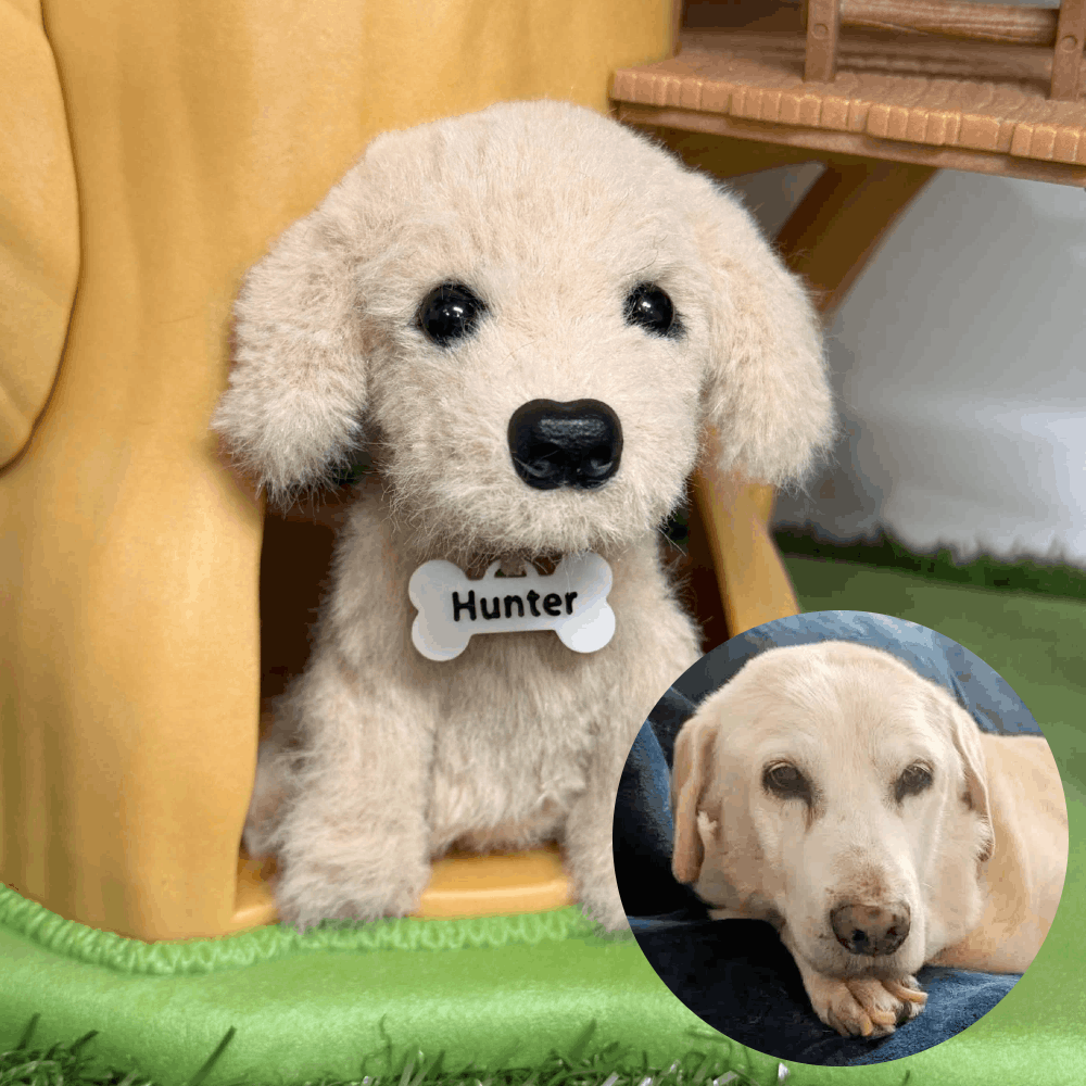Custom Dog Replica from Photo, Poseable Art Doll, Pet Memorial Keepsake - Handmade Soft Sculpture, Personalised Plushie Ornament
