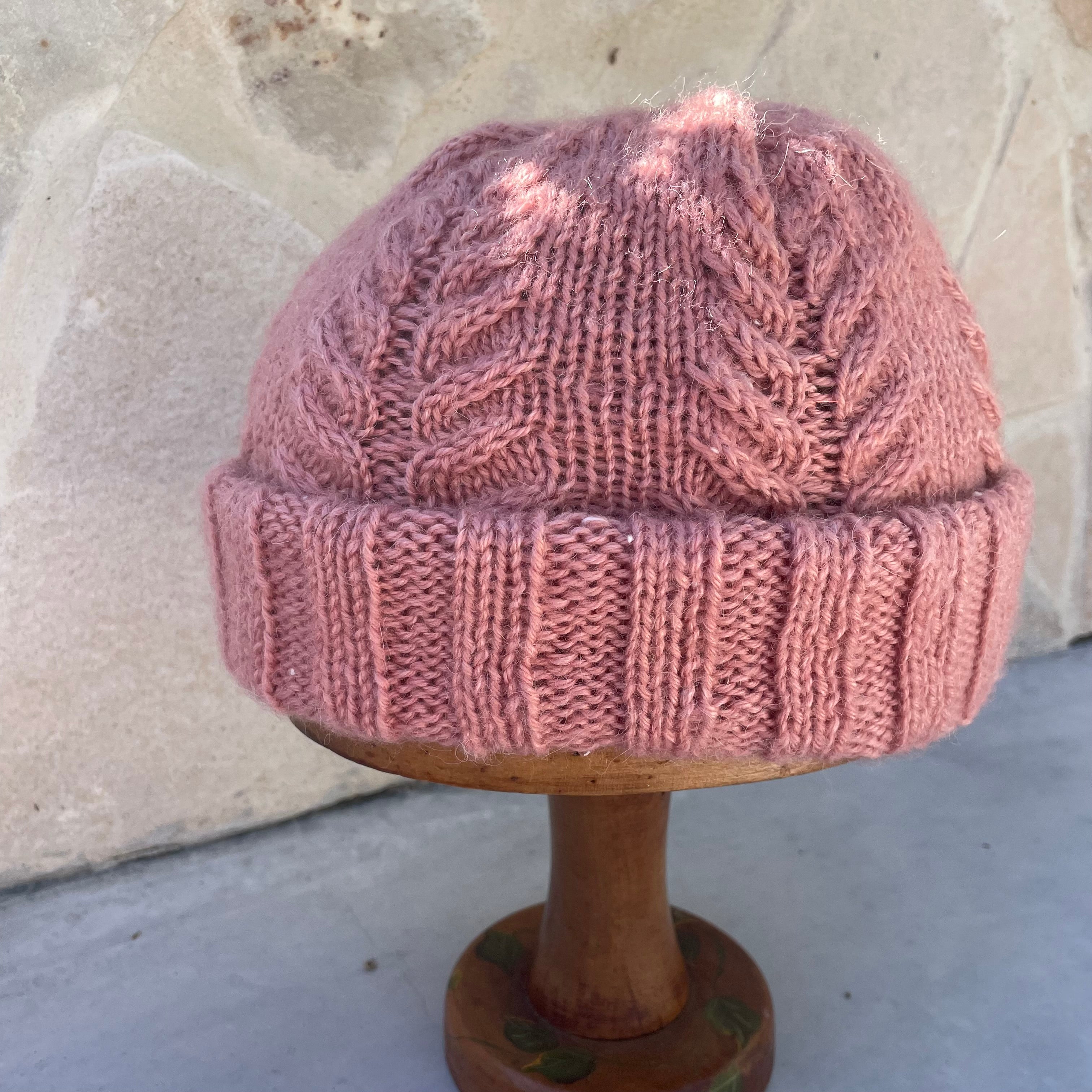 Alpaca Pink Beanie and Gloves set