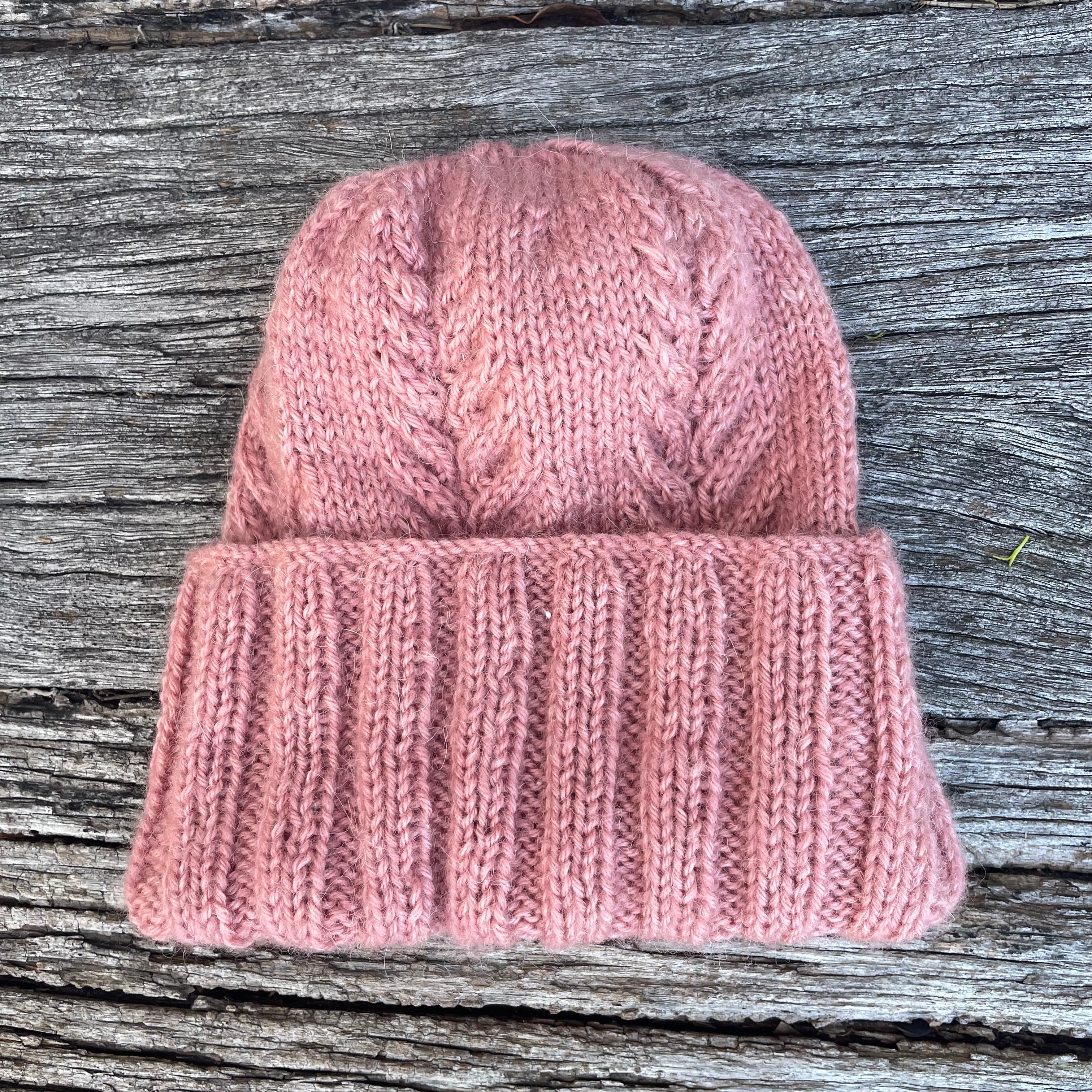 Alpaca Pink Beanie and Gloves set