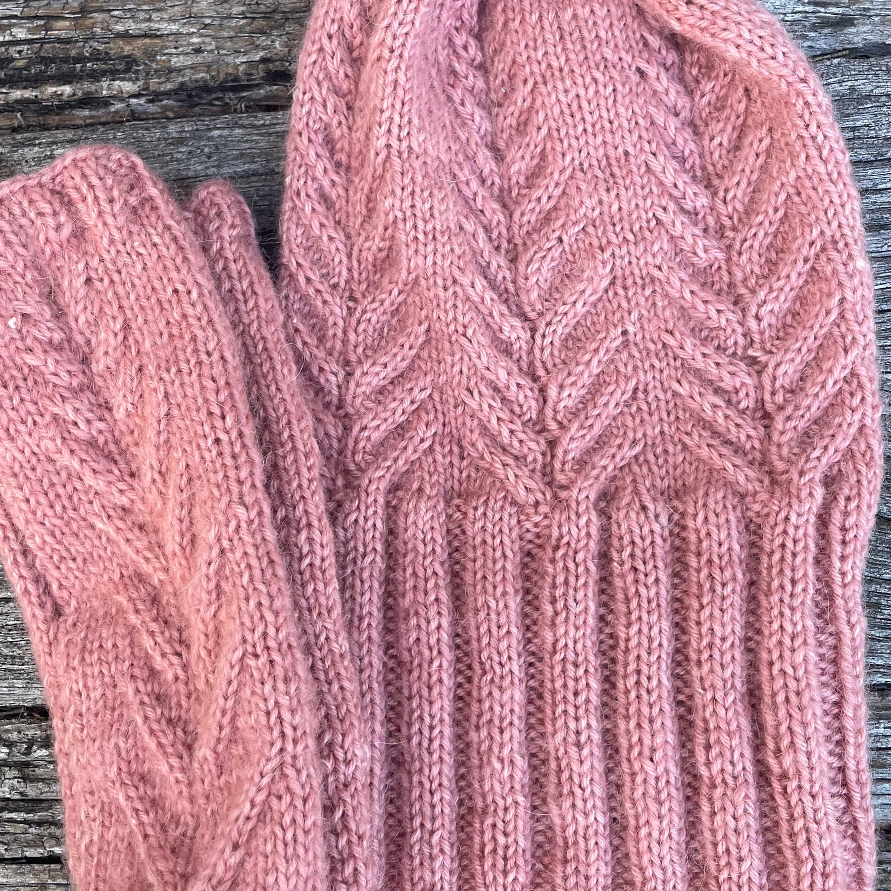 Alpaca Pink Beanie and Gloves set