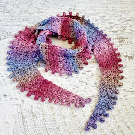 Ladies Scarf | Vintage | Handmade | Crochet | Spring Tones