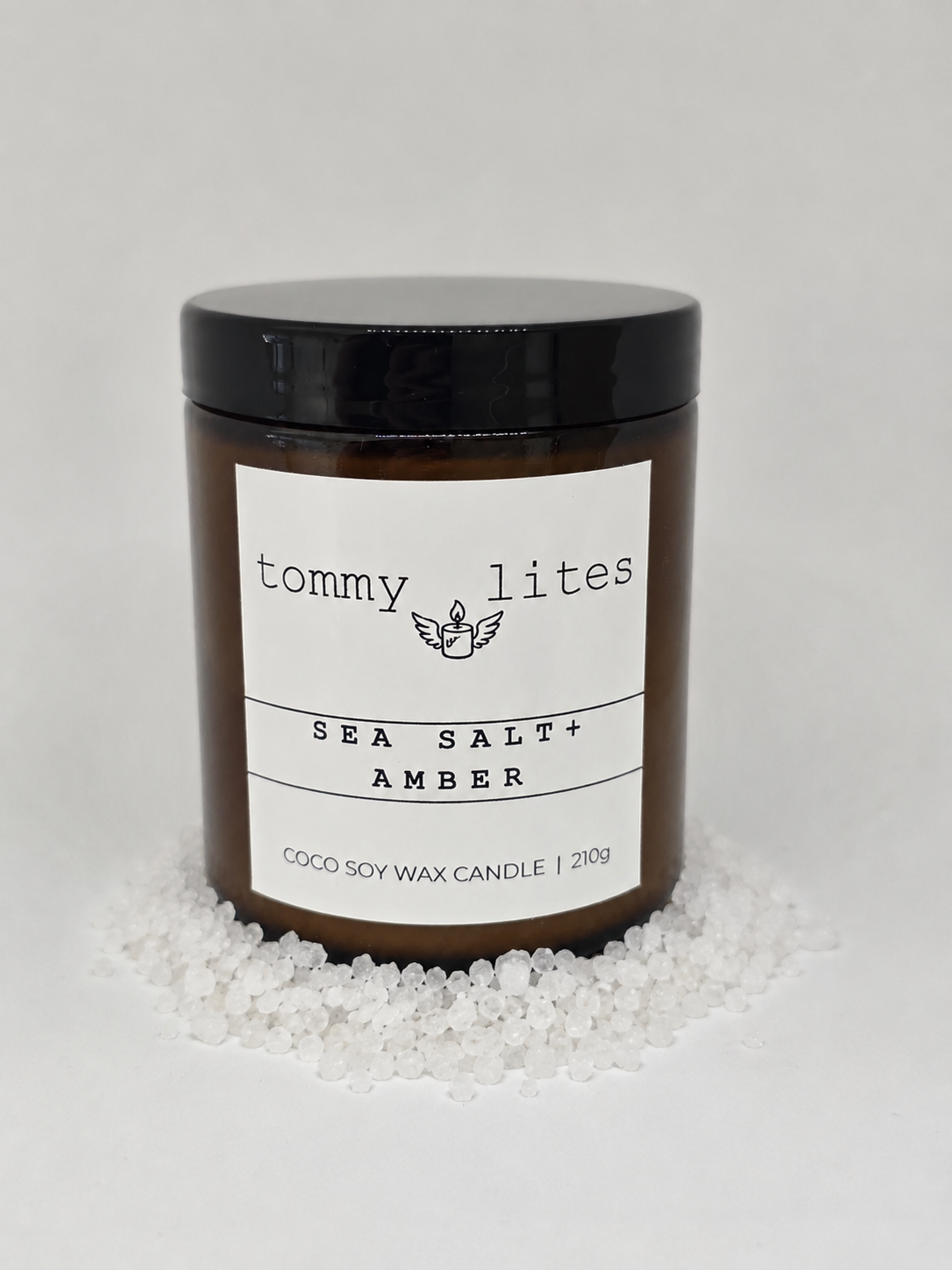 Sea Salt and Amber Coco Soy wax Candle