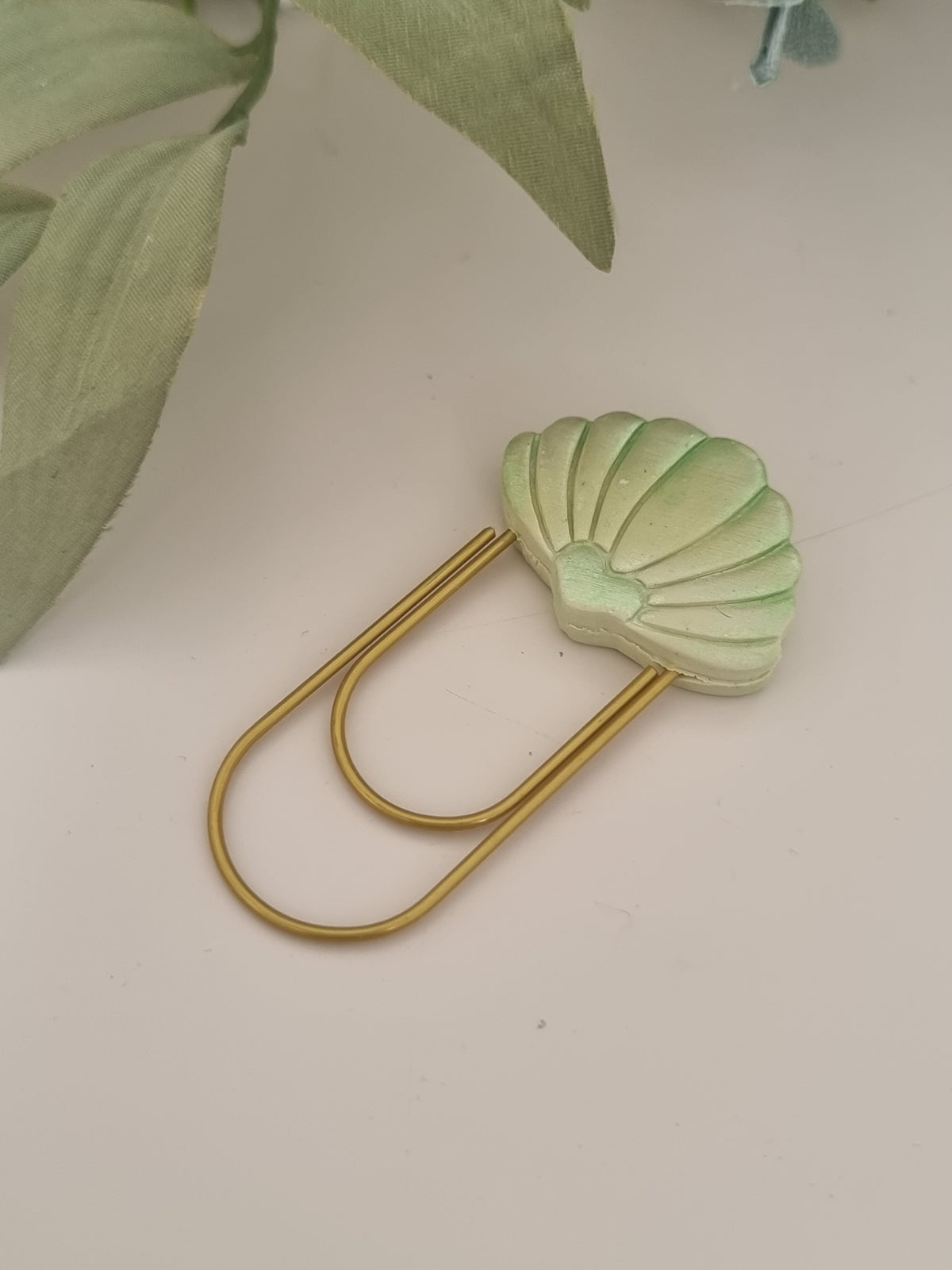 Sea Shell Paper Clip Book Mark
