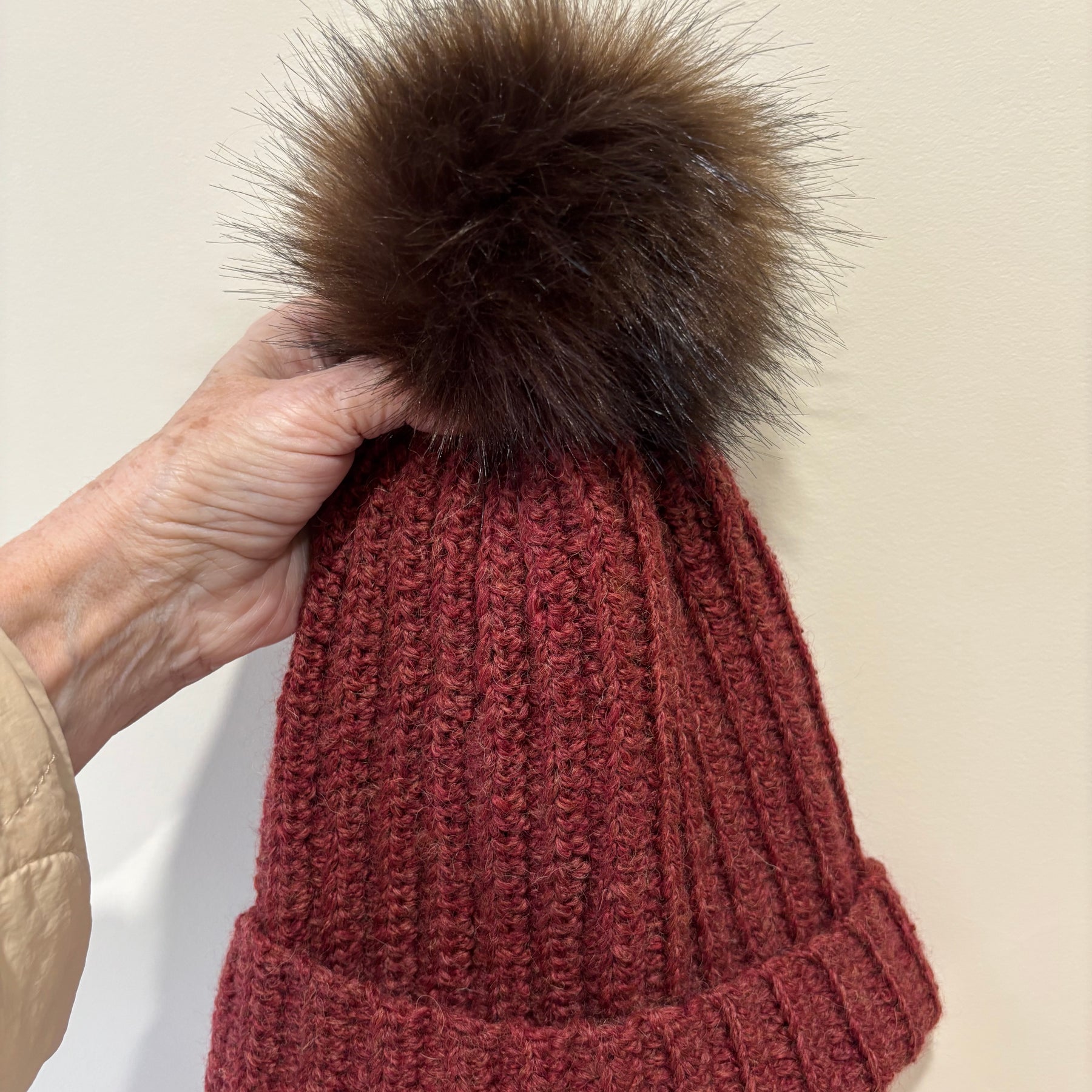 Hand Crocheted Beanie | Shades of Autumn | With Pom Pom