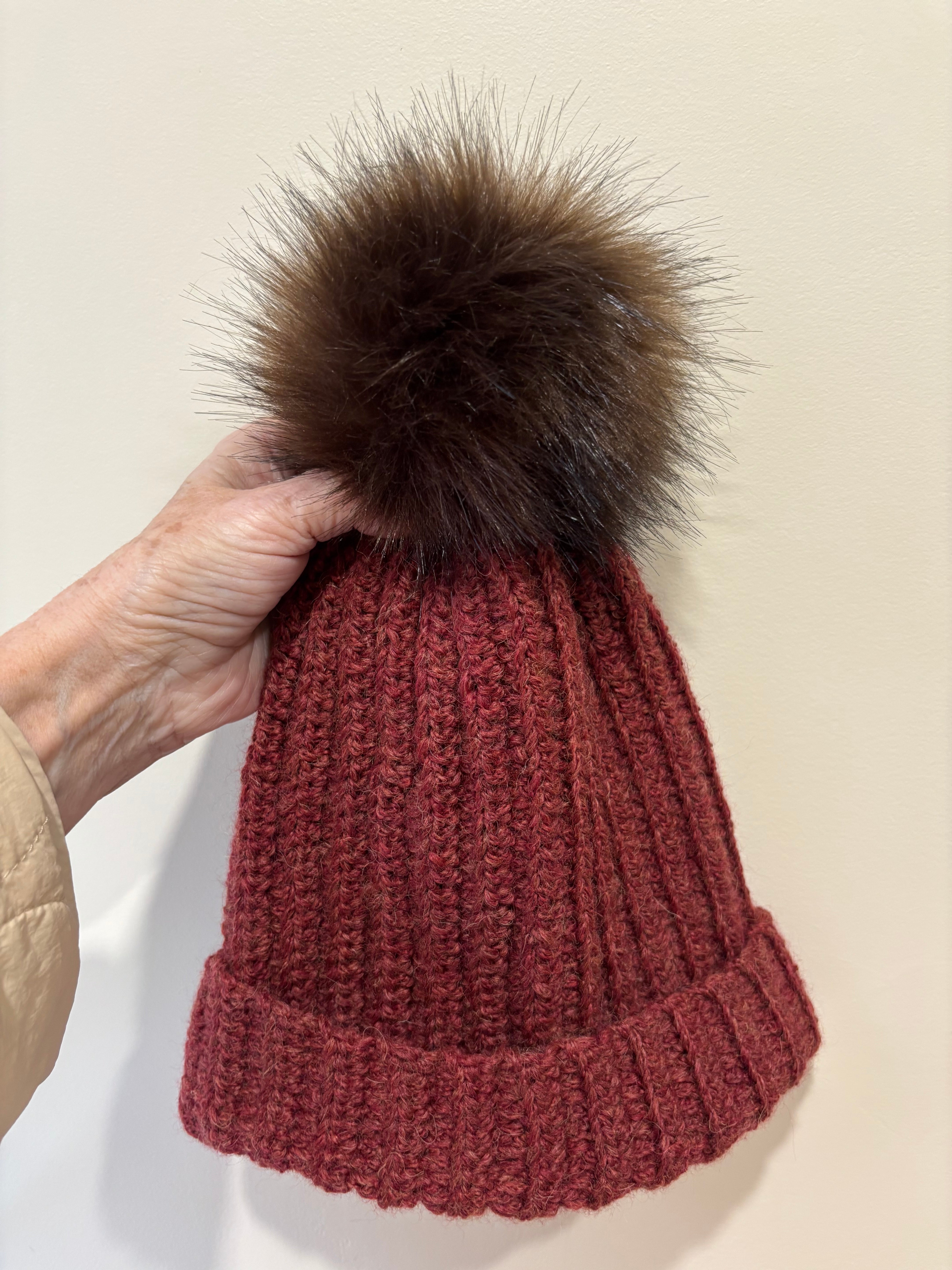 Hand Crocheted Beanie | Shades of Autumn | With Pom Pom
