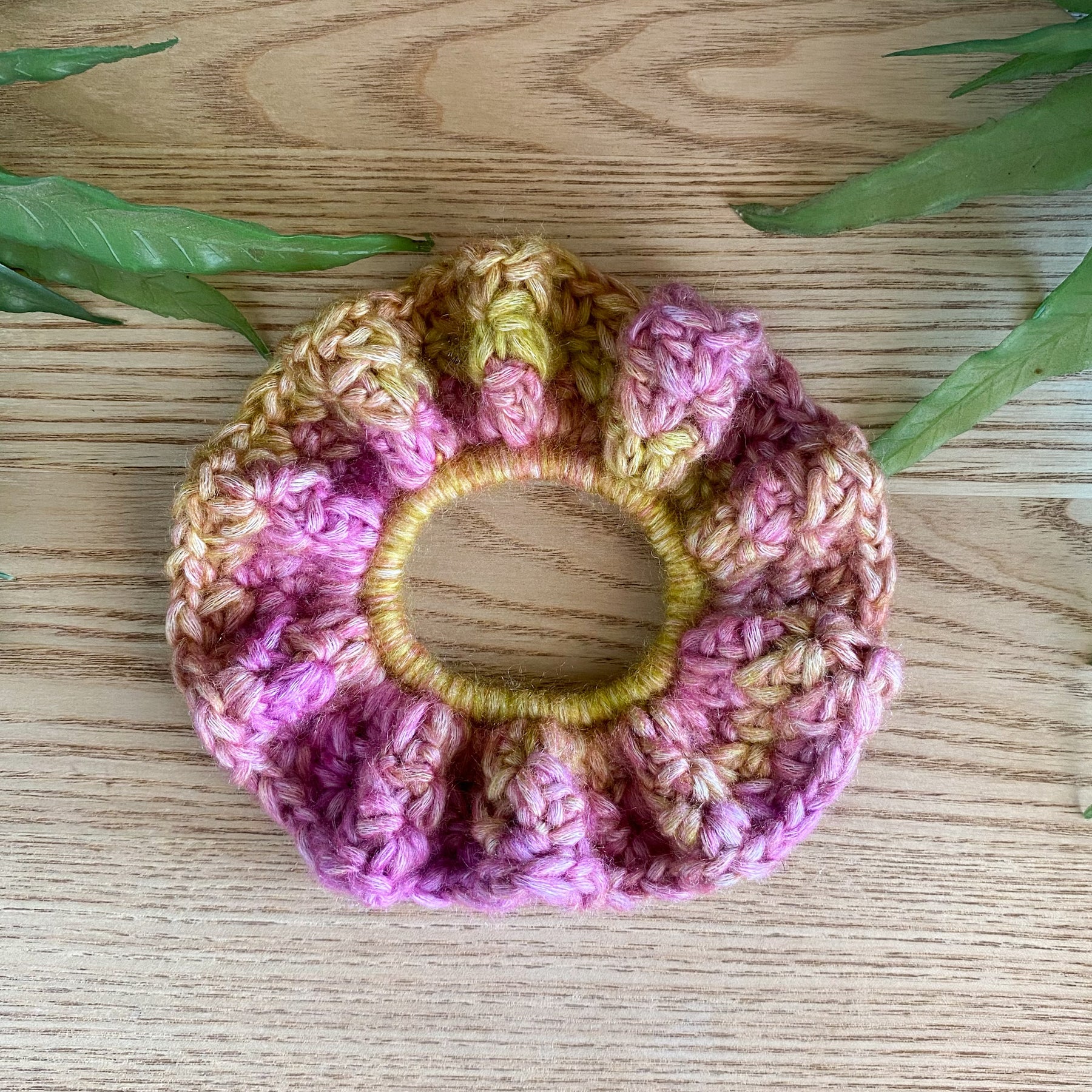 Crochet Scrunchies Bright and Colourful