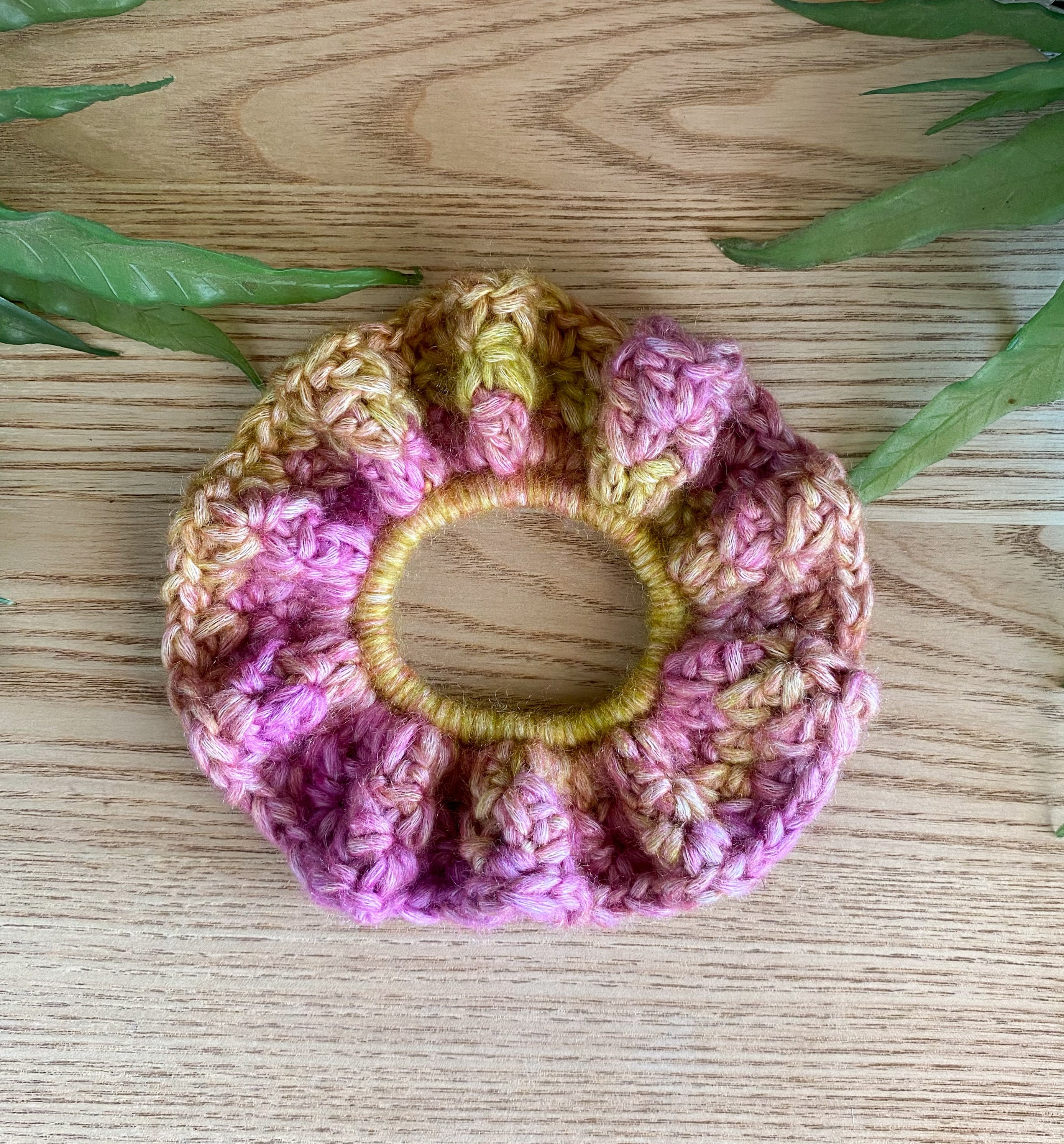 Crochet Scrunchies Bright and Colourful