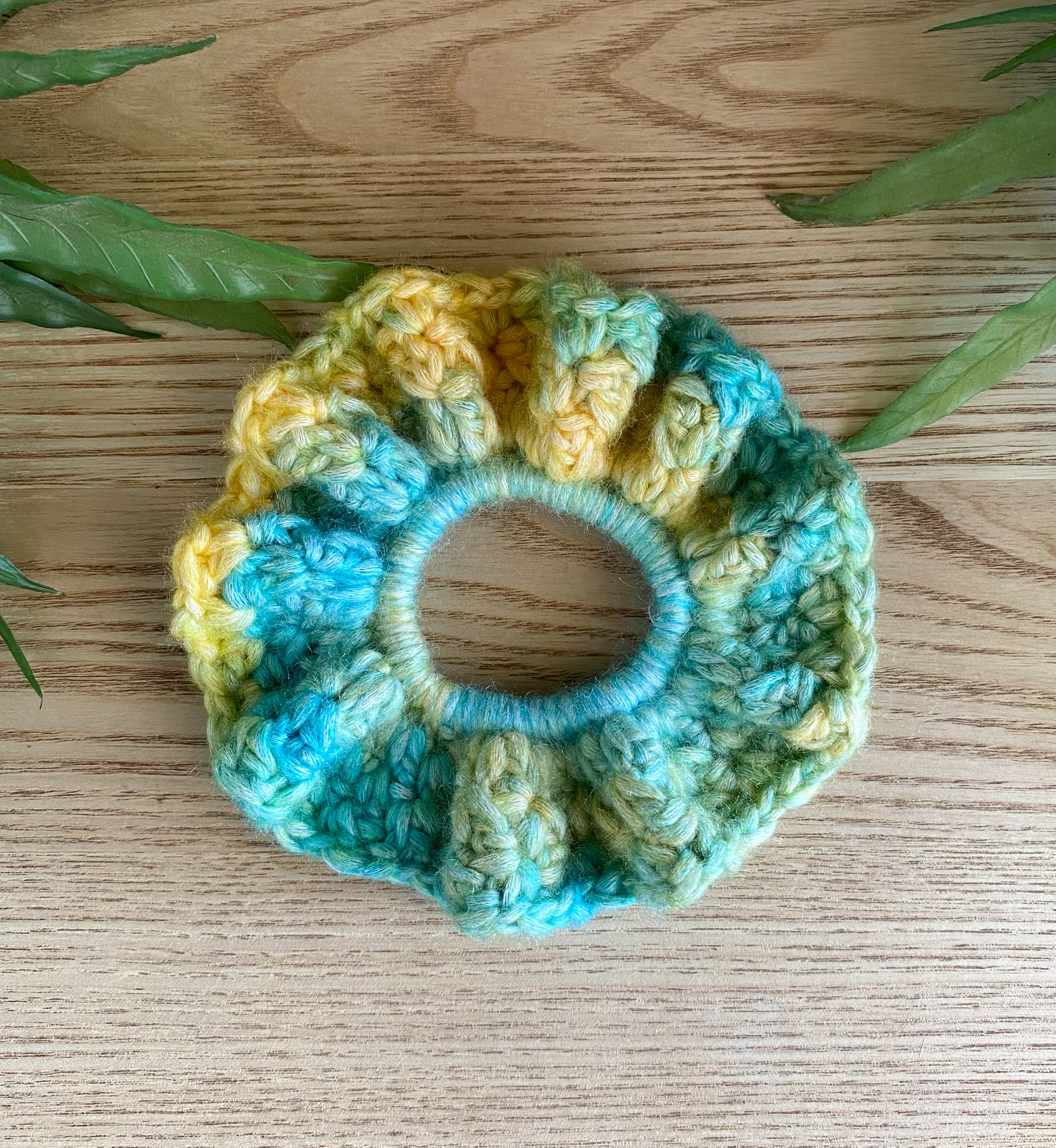 Crochet Scrunchies Bright and Colourful