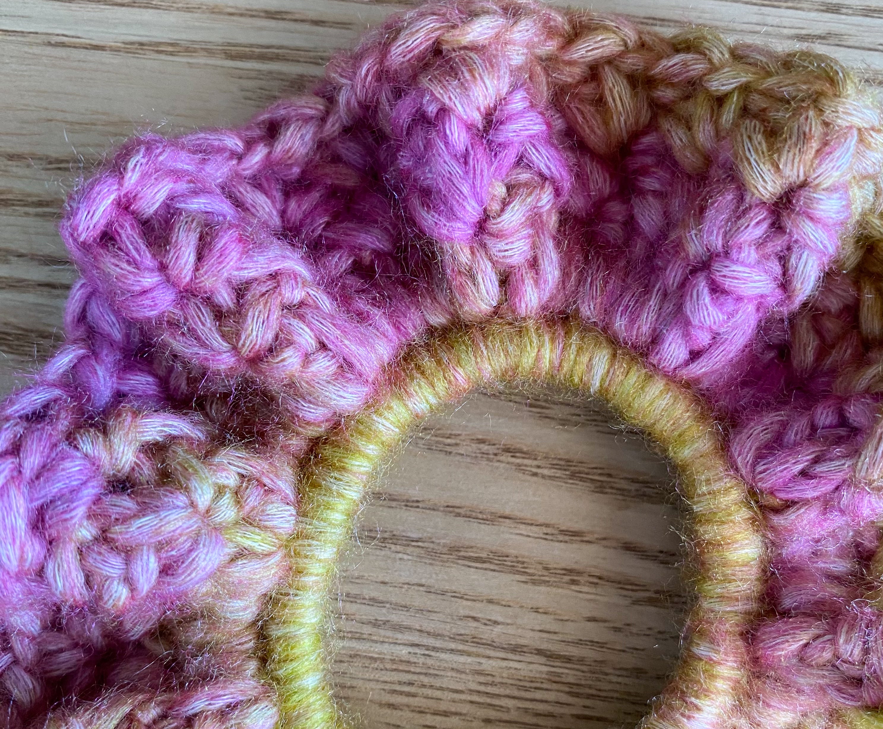 Crochet Scrunchies Bright and Colourful