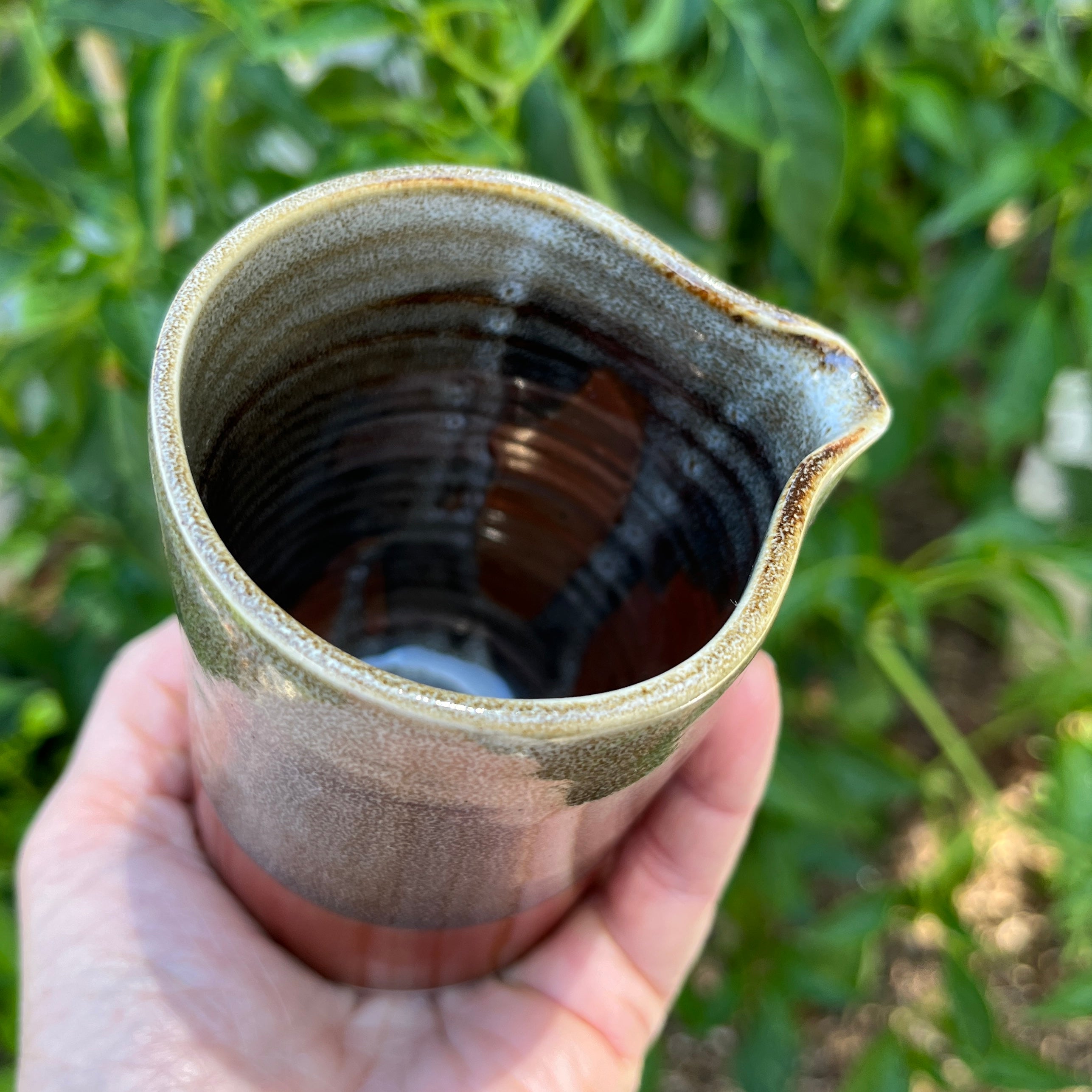 Handmade Ceramic Pourer - Rustic Earthy