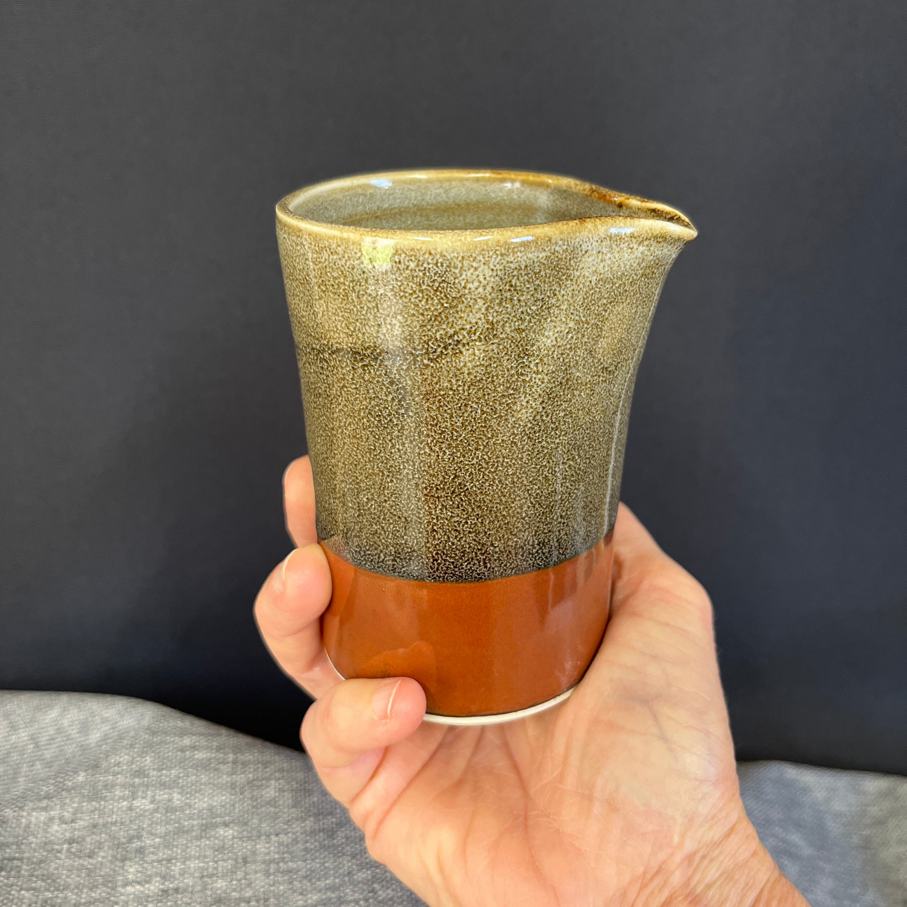 Handmade Ceramic Pourer - Rustic Earthy