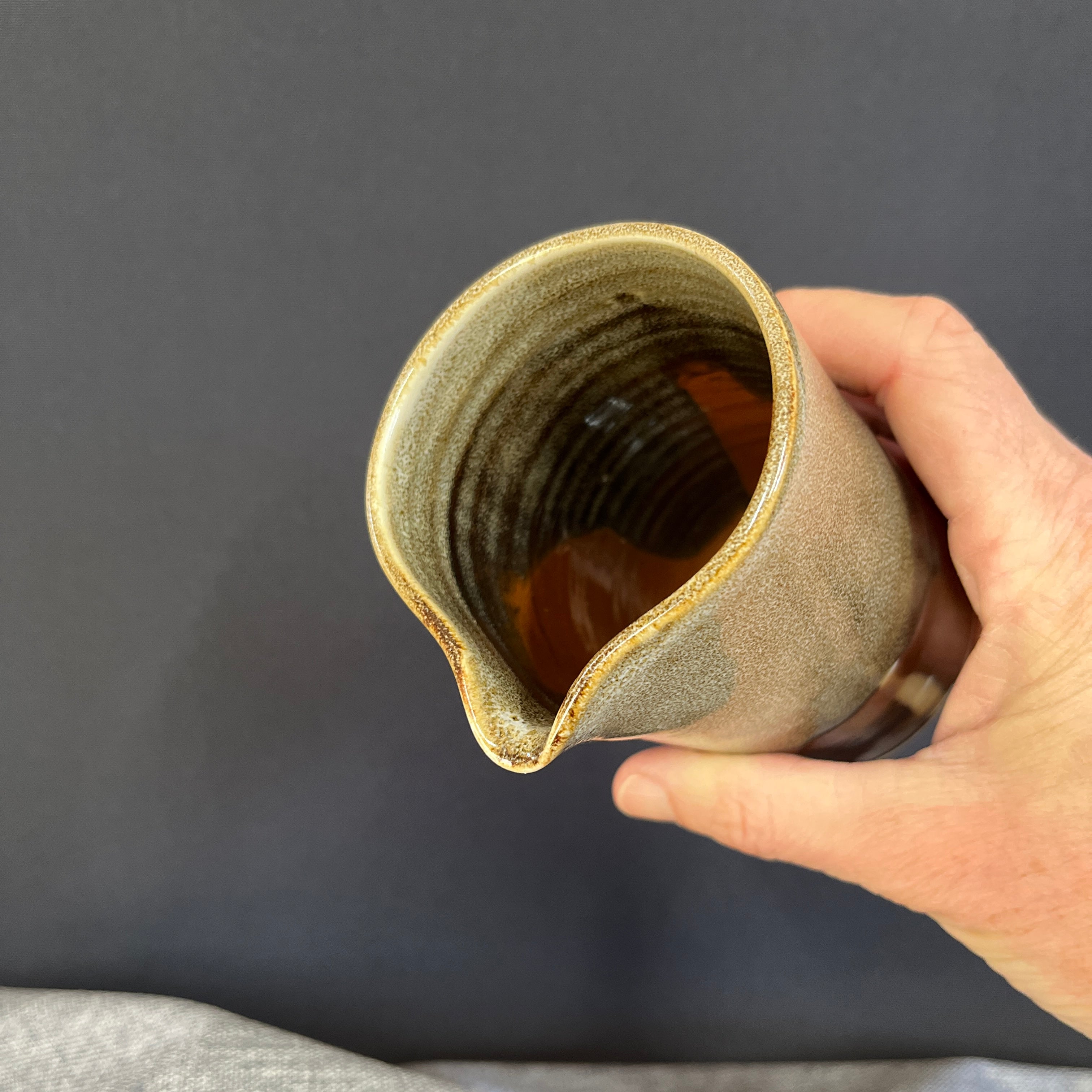 Handmade Ceramic Pourer - Rustic Earthy