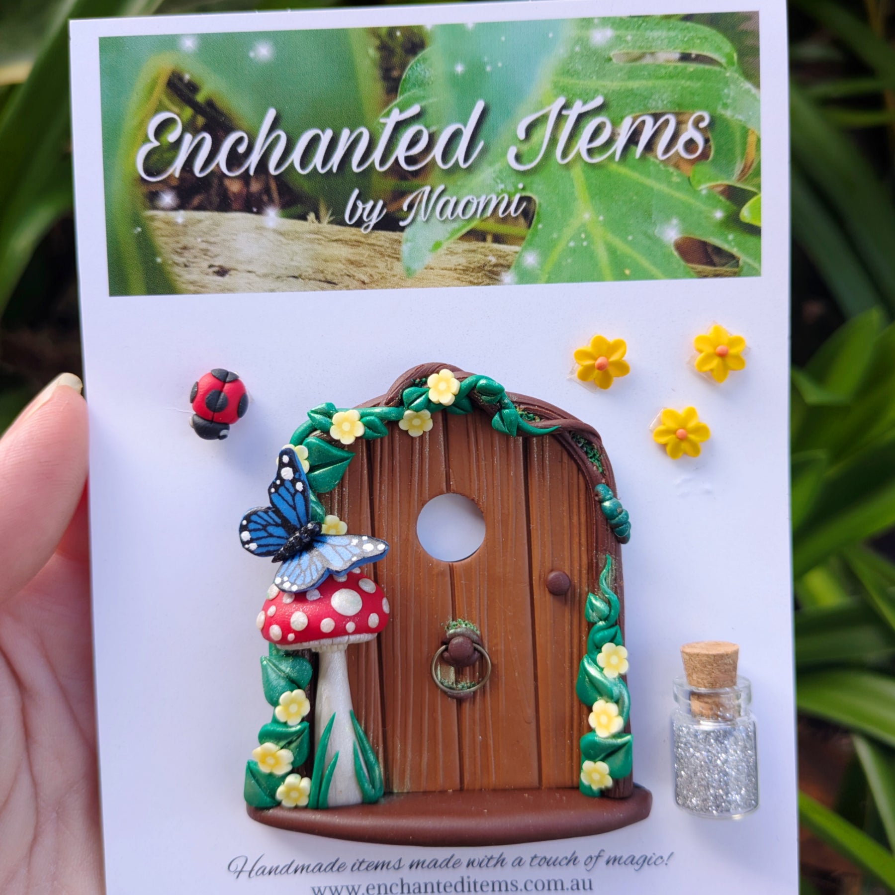 Mini Woodland Fairy Doors – Butterflies and Caterpillar Collection