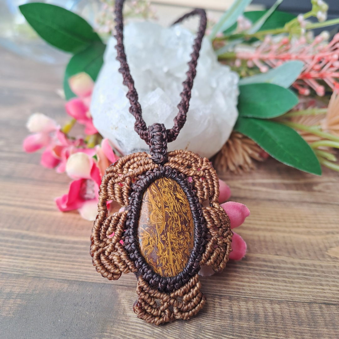 Maryum Jasper Micro Macramé Necklace