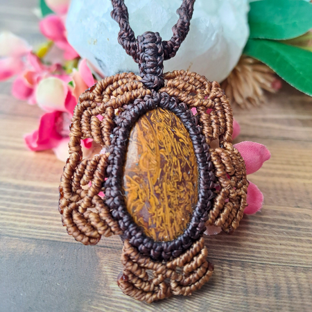 Maryum Jasper Micro Macramé Necklace